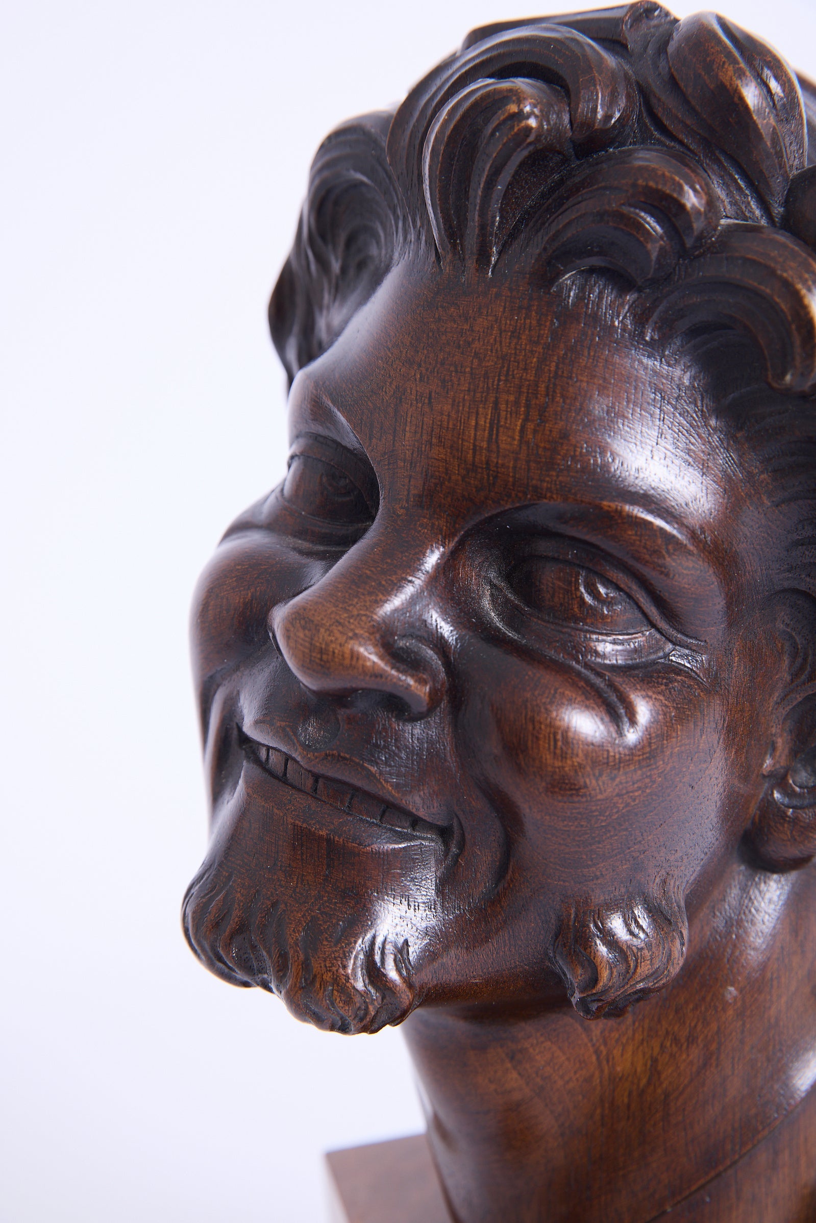 Art Deco Faun's Head Sculpture