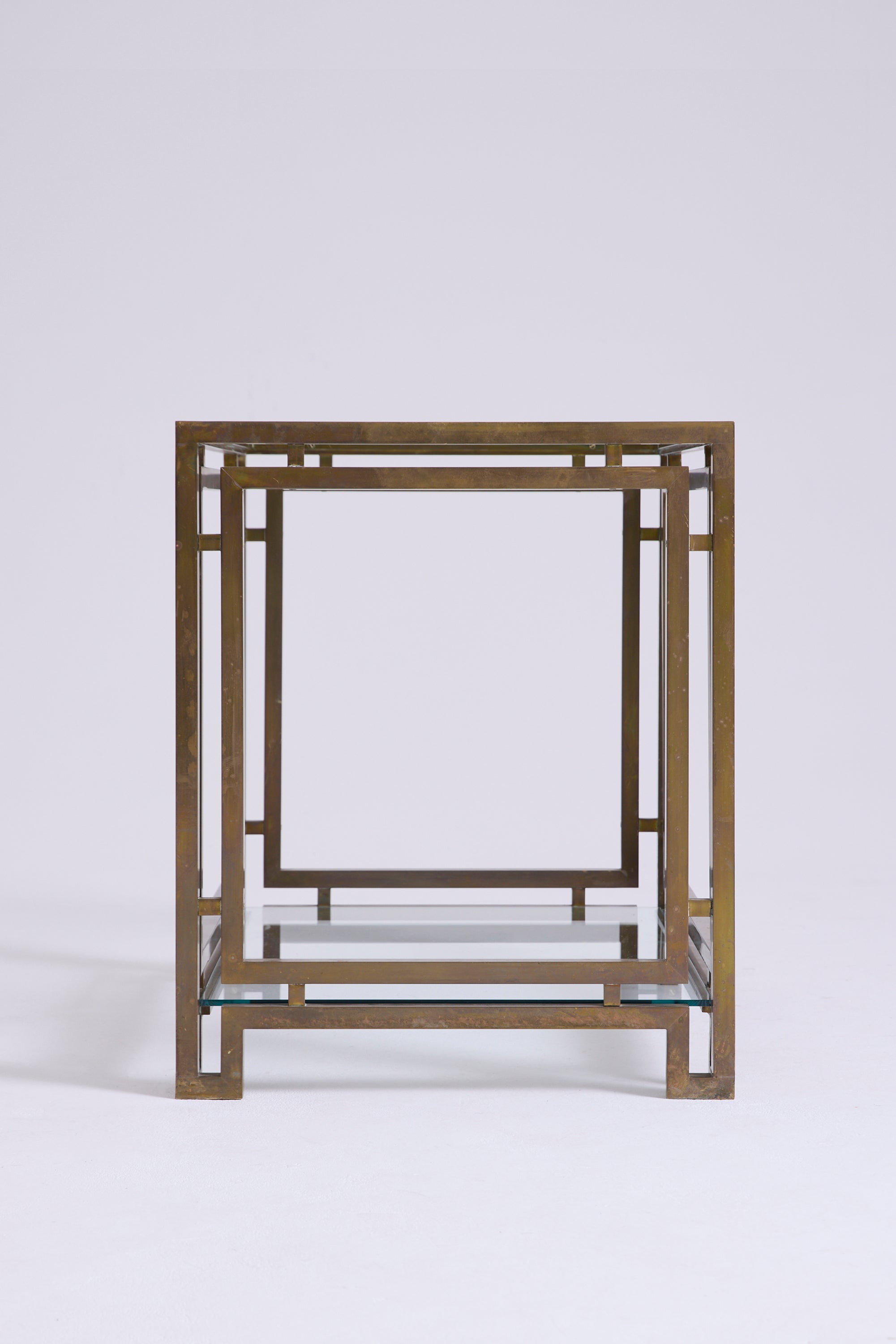 Pair of Brass and Glass Side Tables
