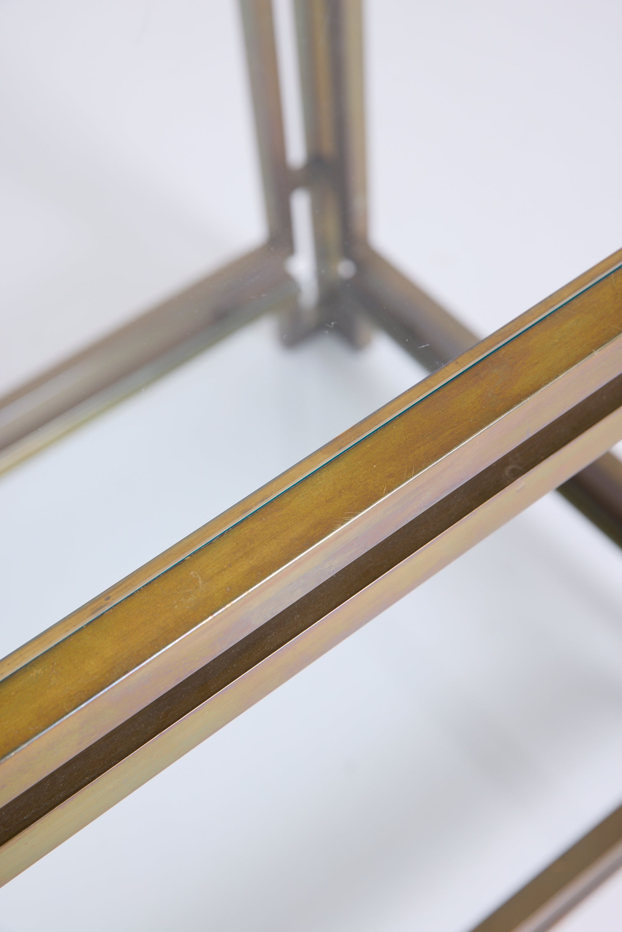 Pair of Brass and Glass Side Tables