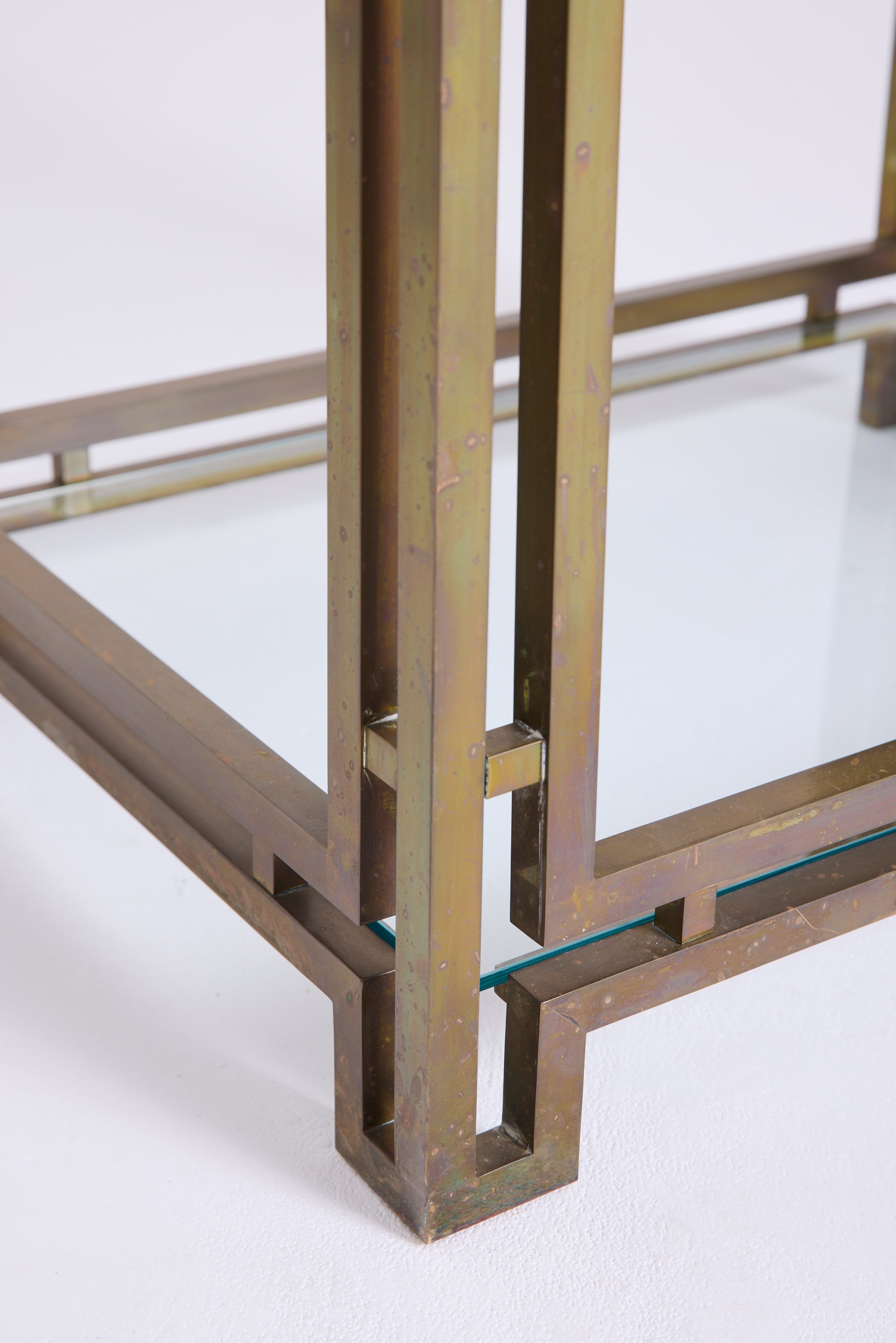 Pair of Brass and Glass Side Tables
