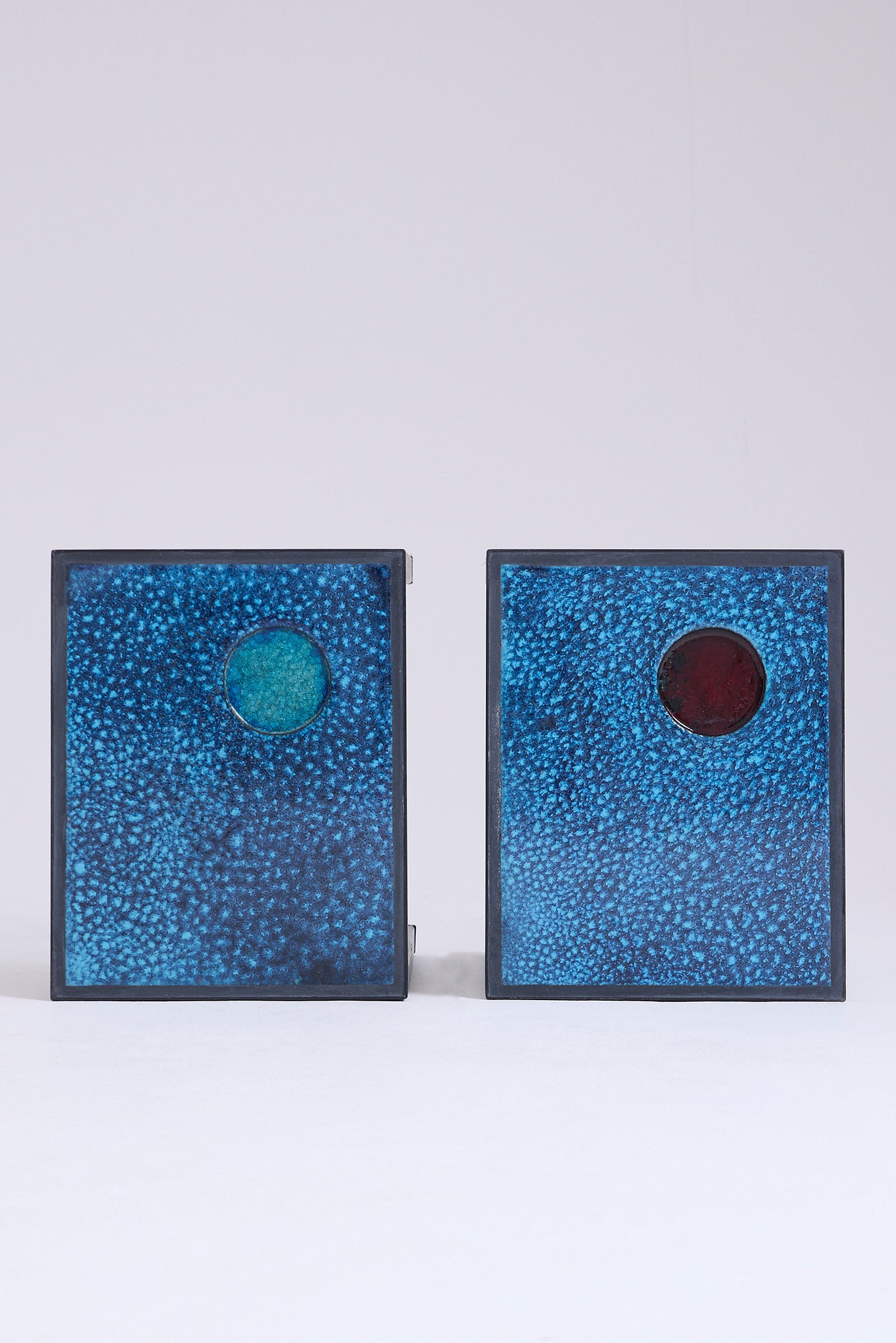 Pair of Ceramic Side Tables