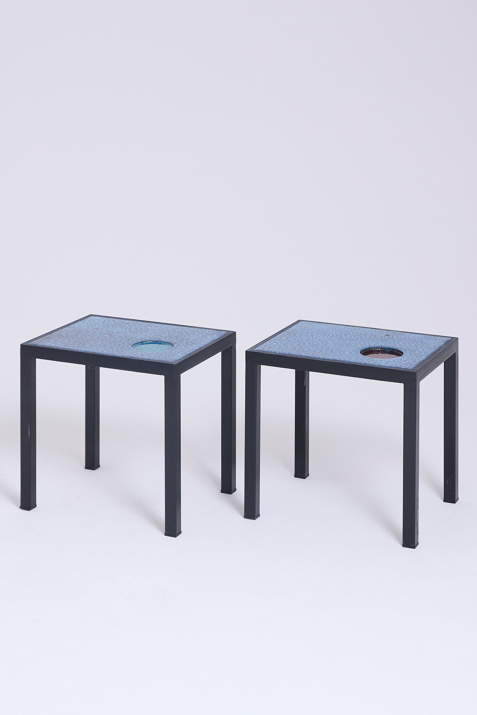10626- Pair of Ceramic Side Tables