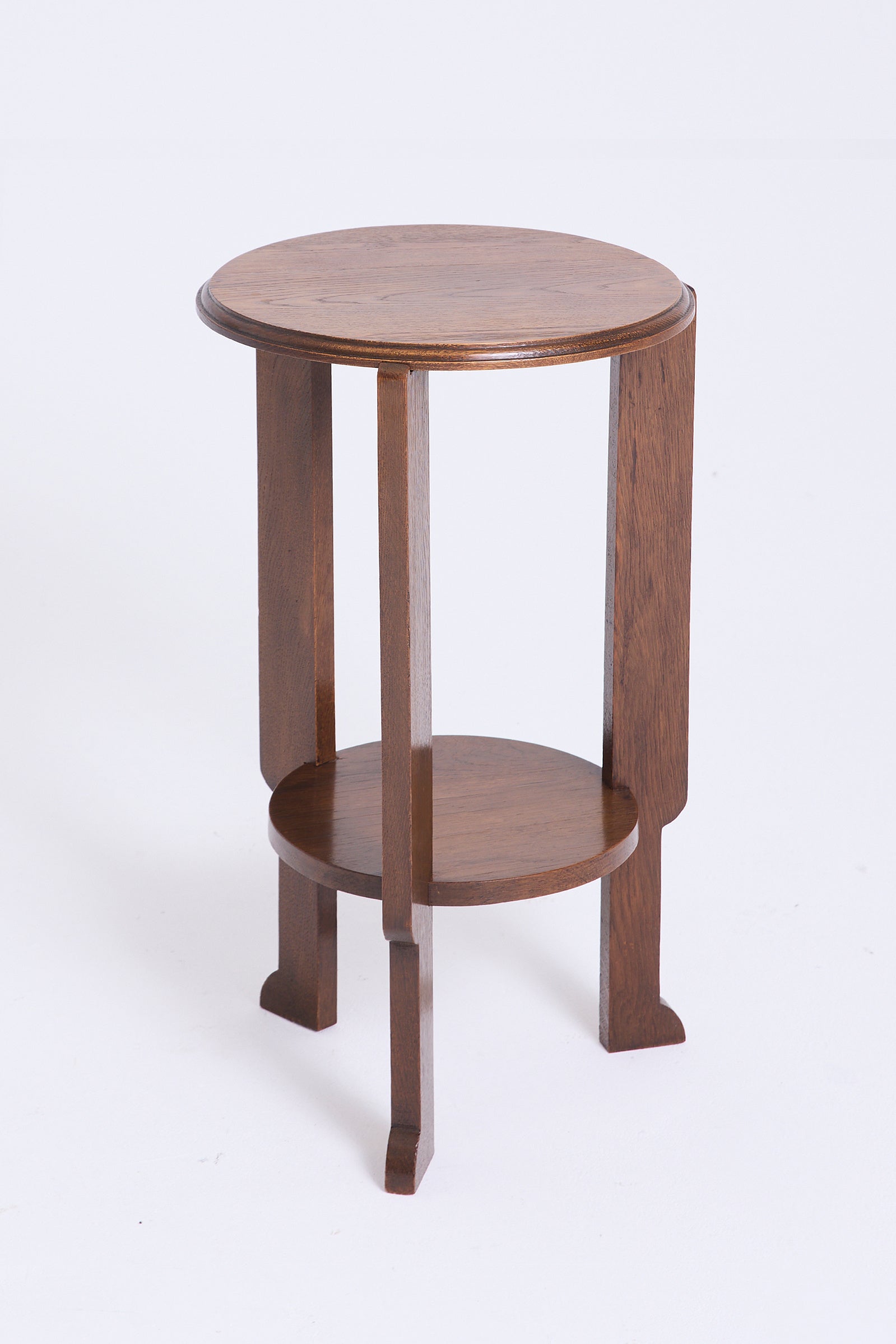 10635- Modernist Oak Side Table