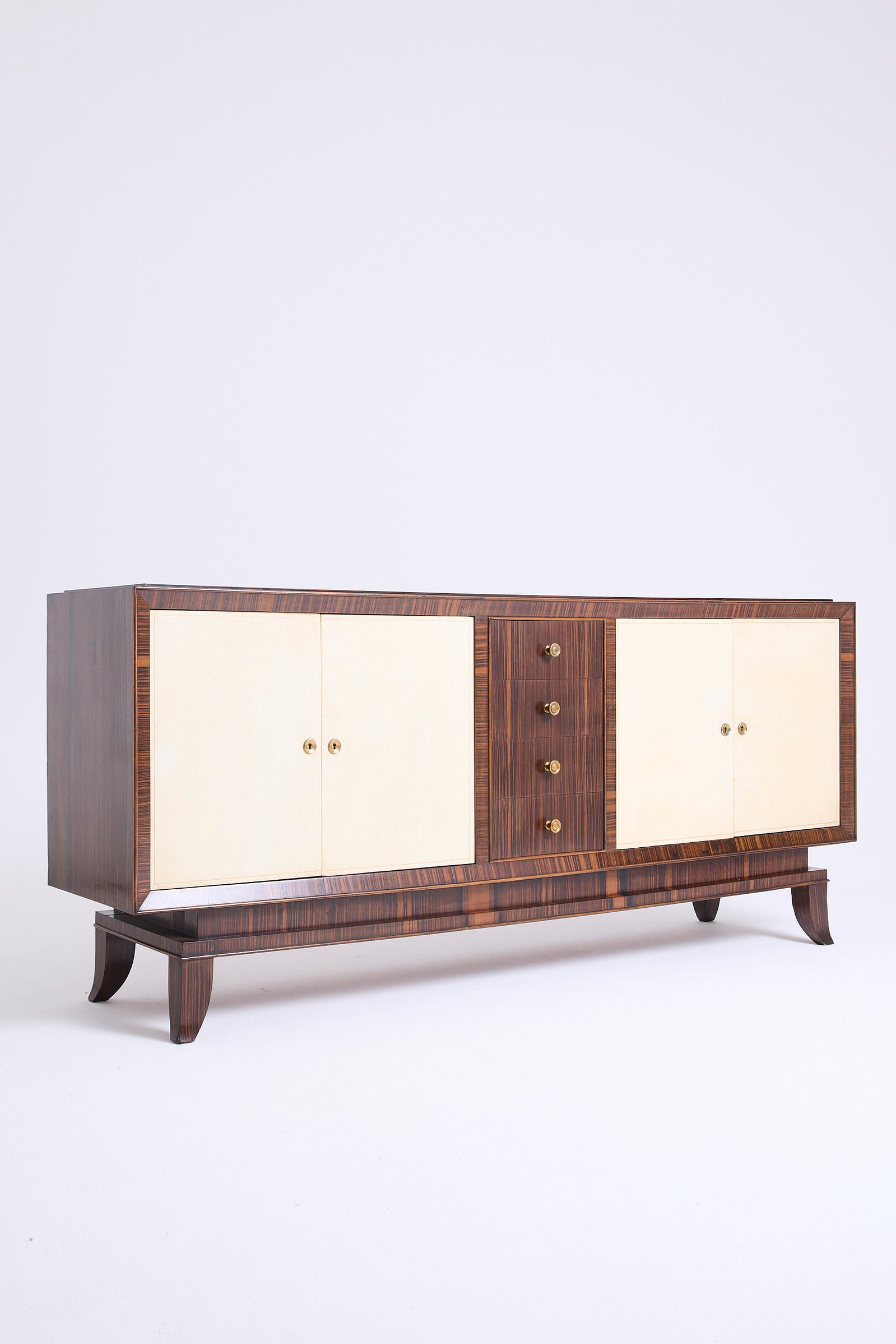 Art Deco Velum and Macassar Sideboard