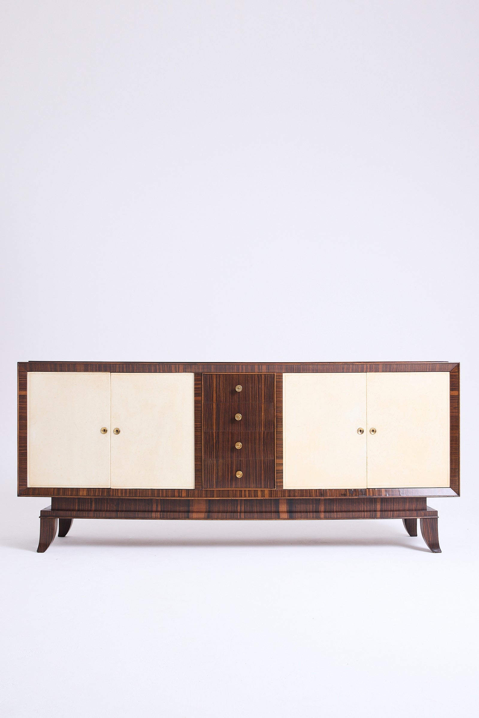10647- Art Deco Velum and Macassar Sideboard