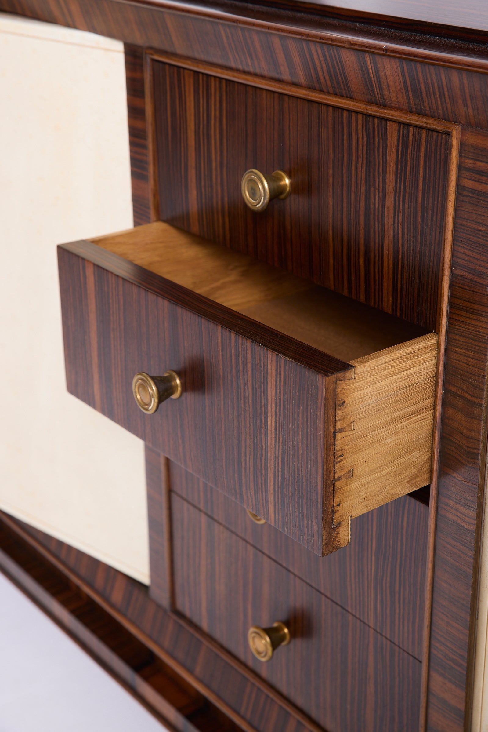 Art Deco Velum and Macassar Sideboard