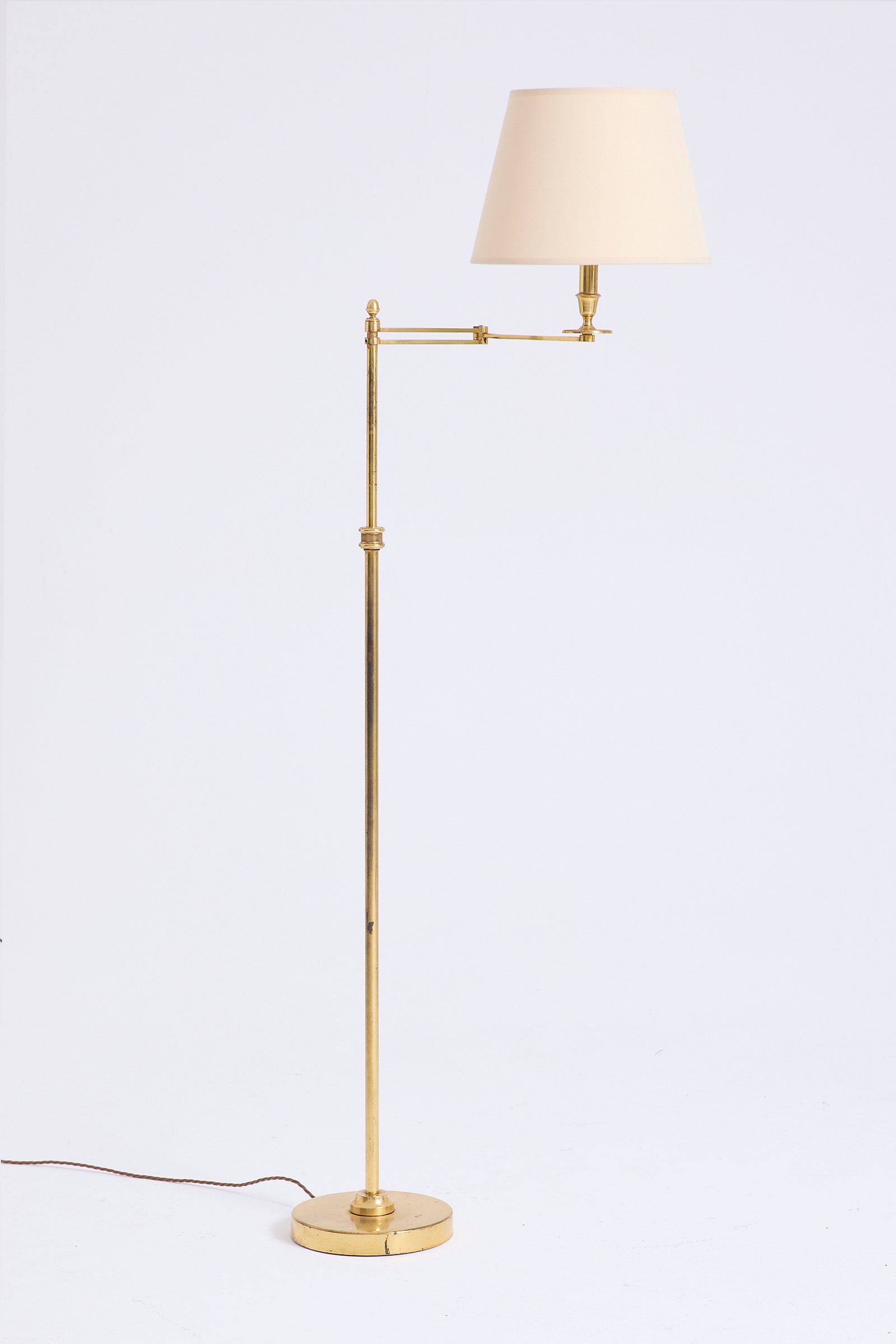 10650- Brass Reading Floor Lamp