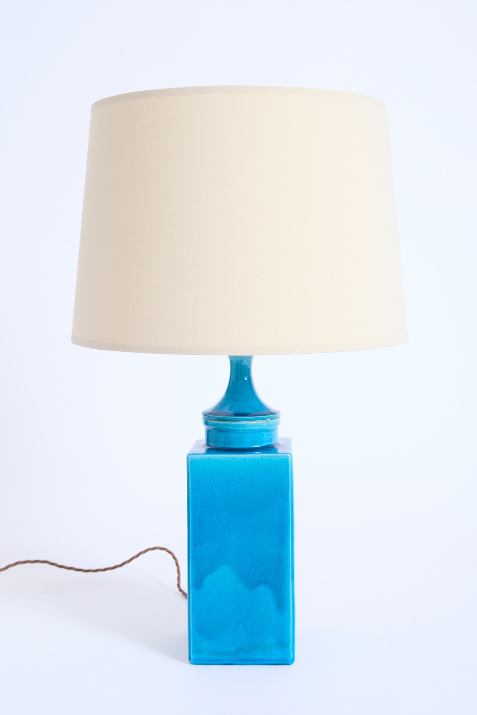 Blue Ceramic Table Lamp by Herman A. Kähler