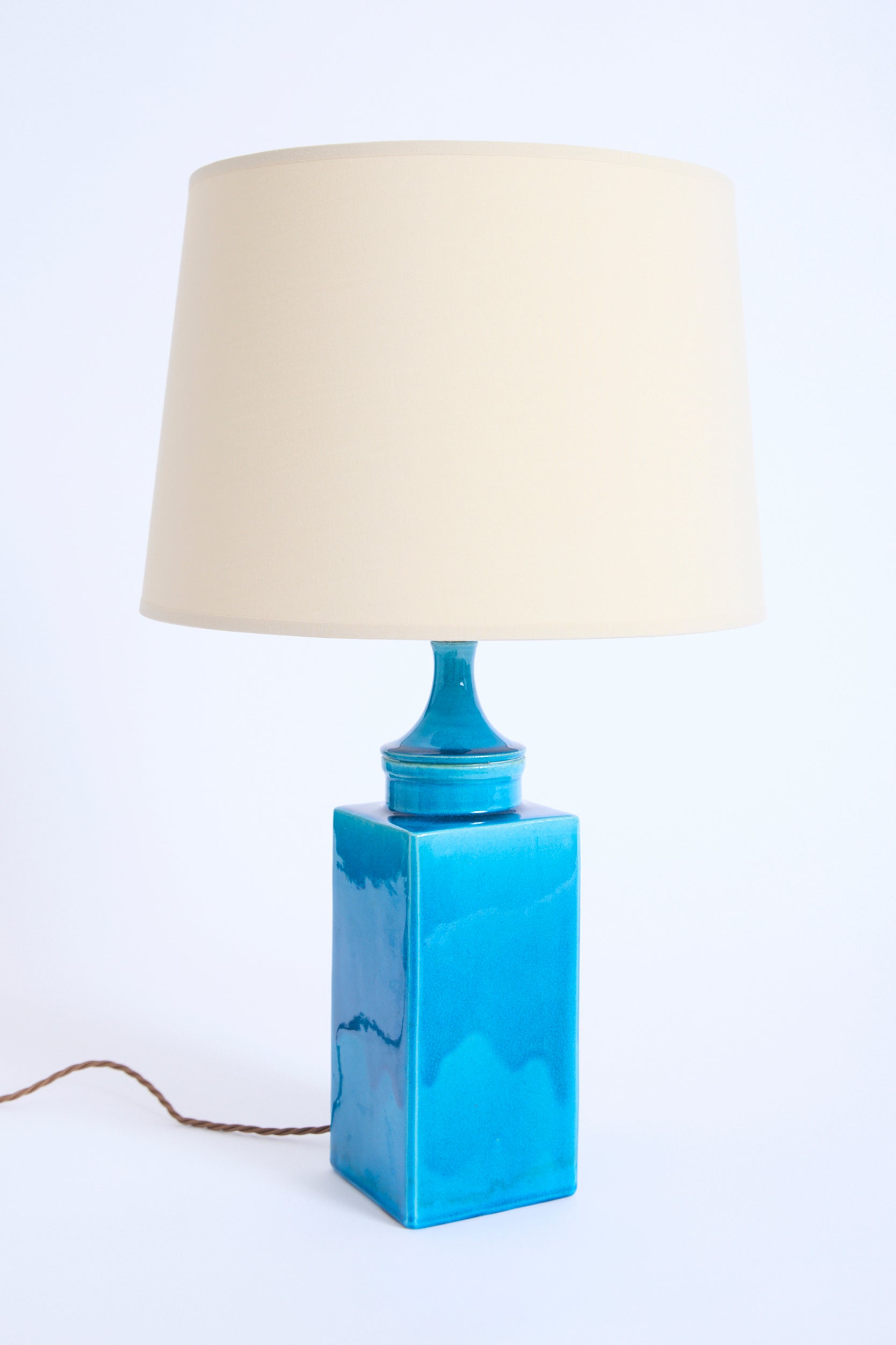 Blue Ceramic Table Lamp by Herman A. Kähler