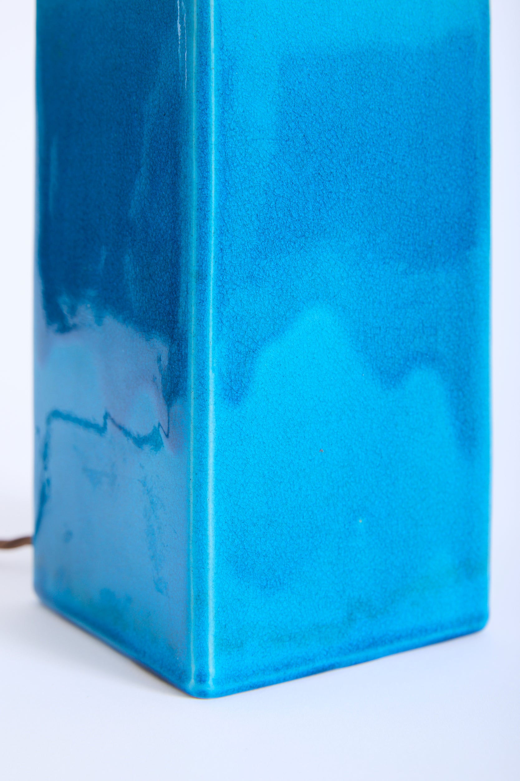 Blue Ceramic Table Lamp by Herman A. Kähler