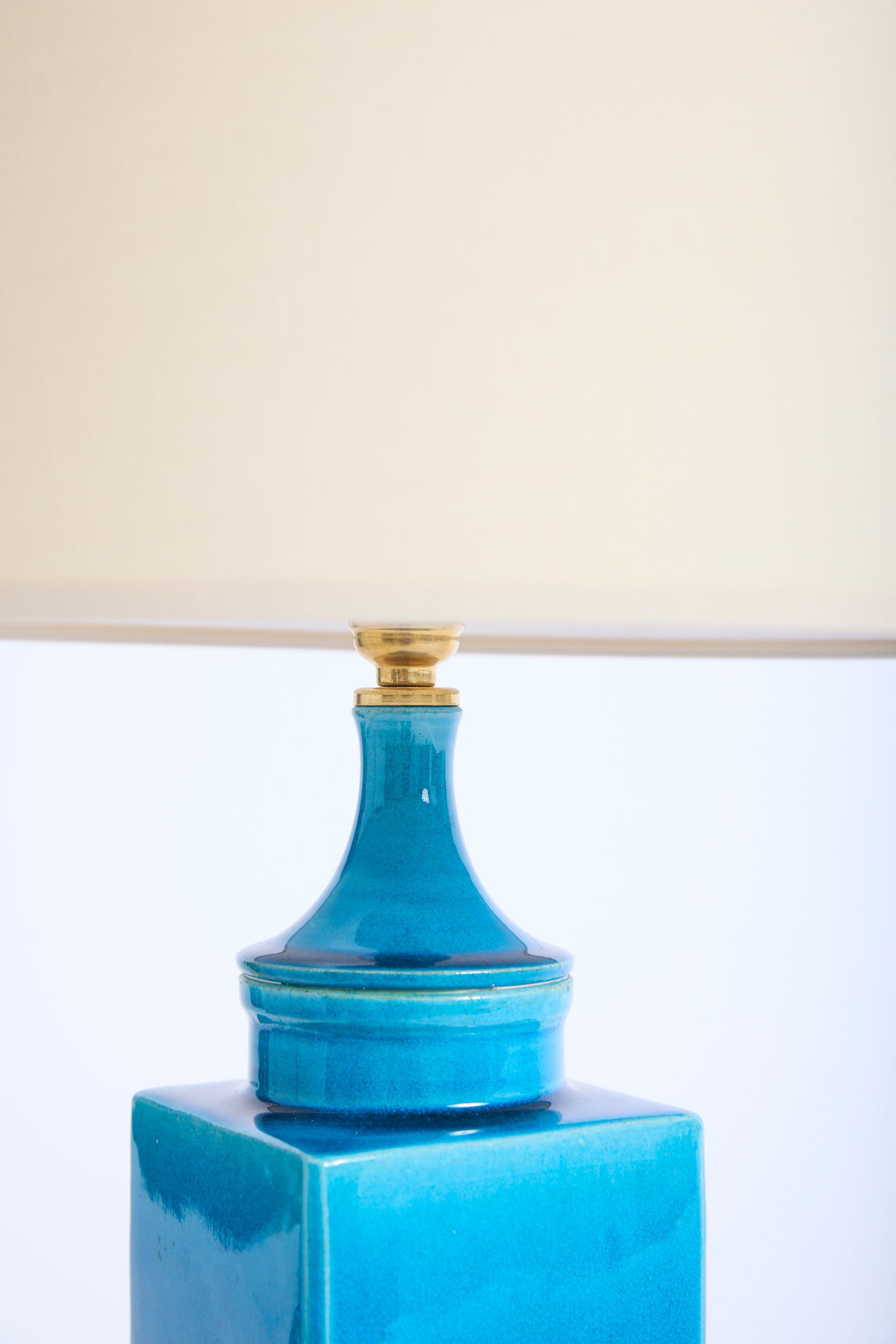 Blue Ceramic Table Lamp by Herman A. Kähler