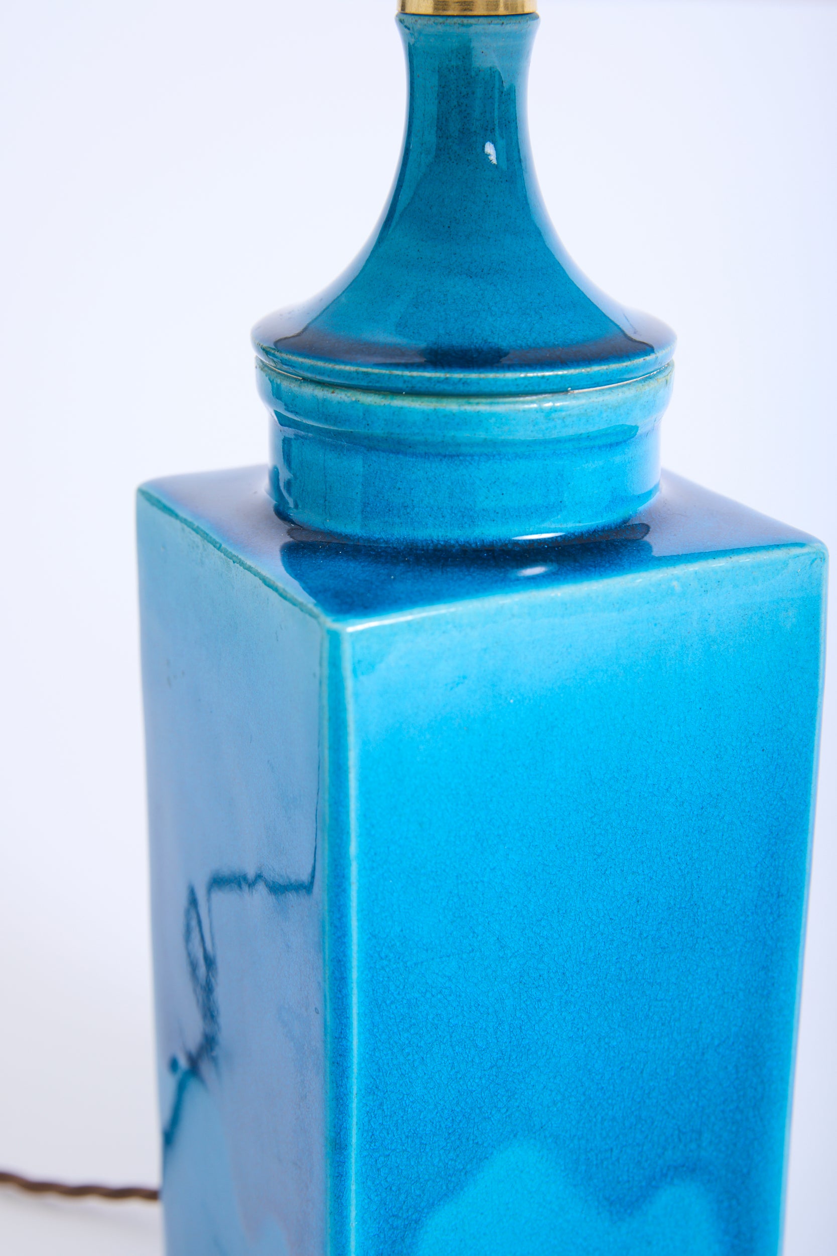 Blue Ceramic Table Lamp by Herman A. Kähler