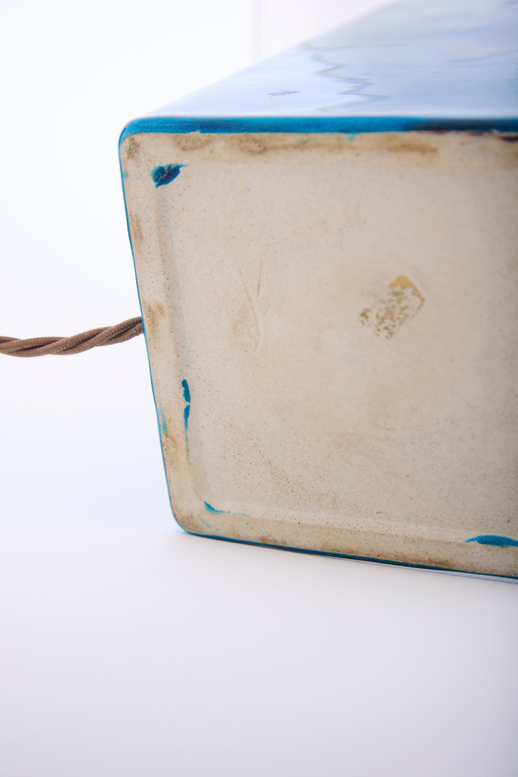 Blue Ceramic Table Lamp by Herman A. Kähler