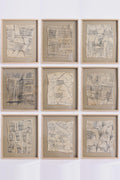 Set of 9 Mbuti Bark Cloths