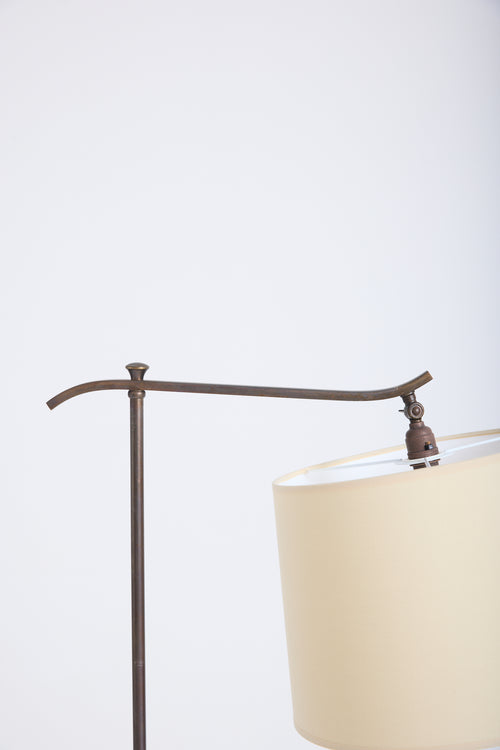 Art Deco Brass Reading Floor Lamp