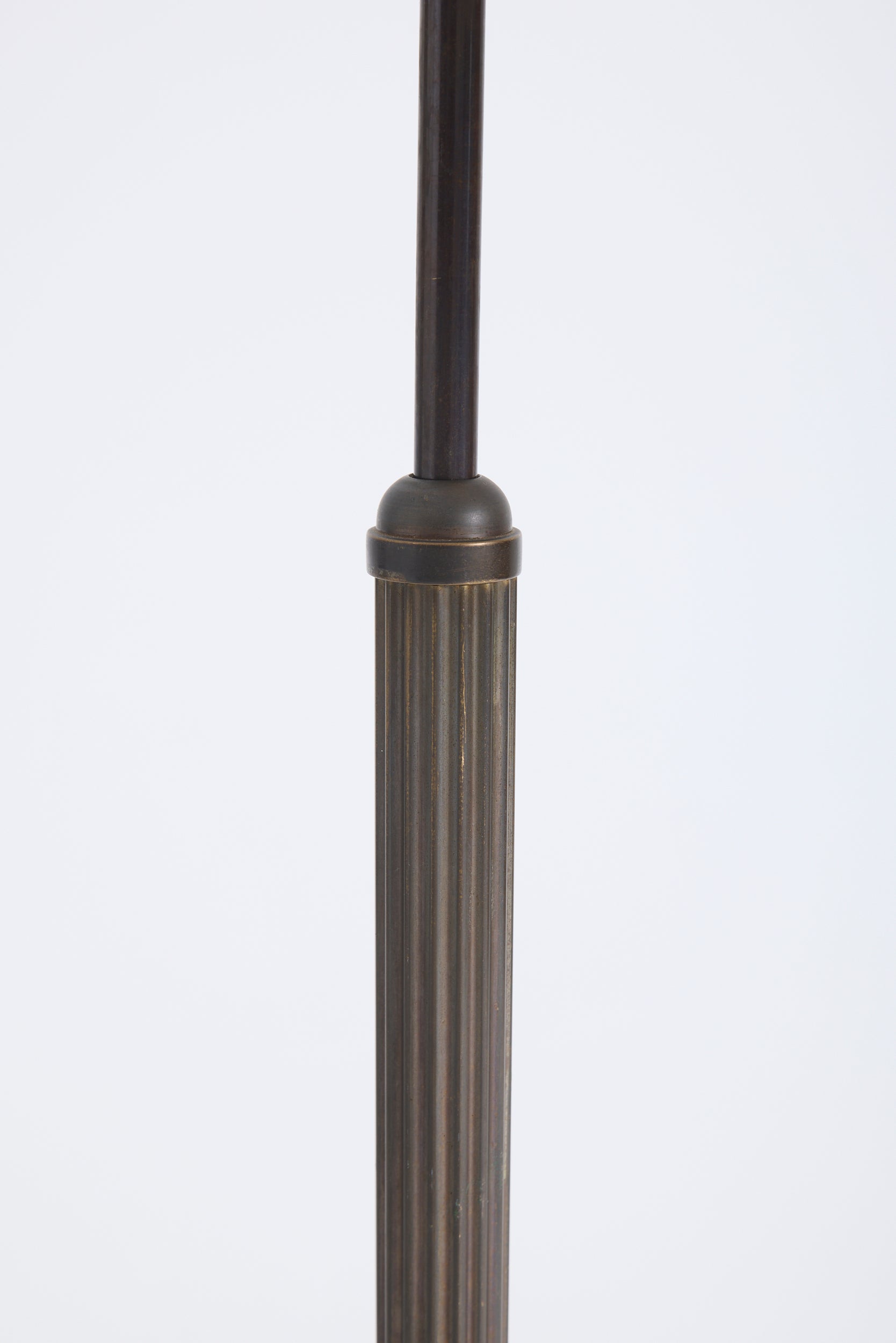 Art Deco Brass Reading Floor Lamp