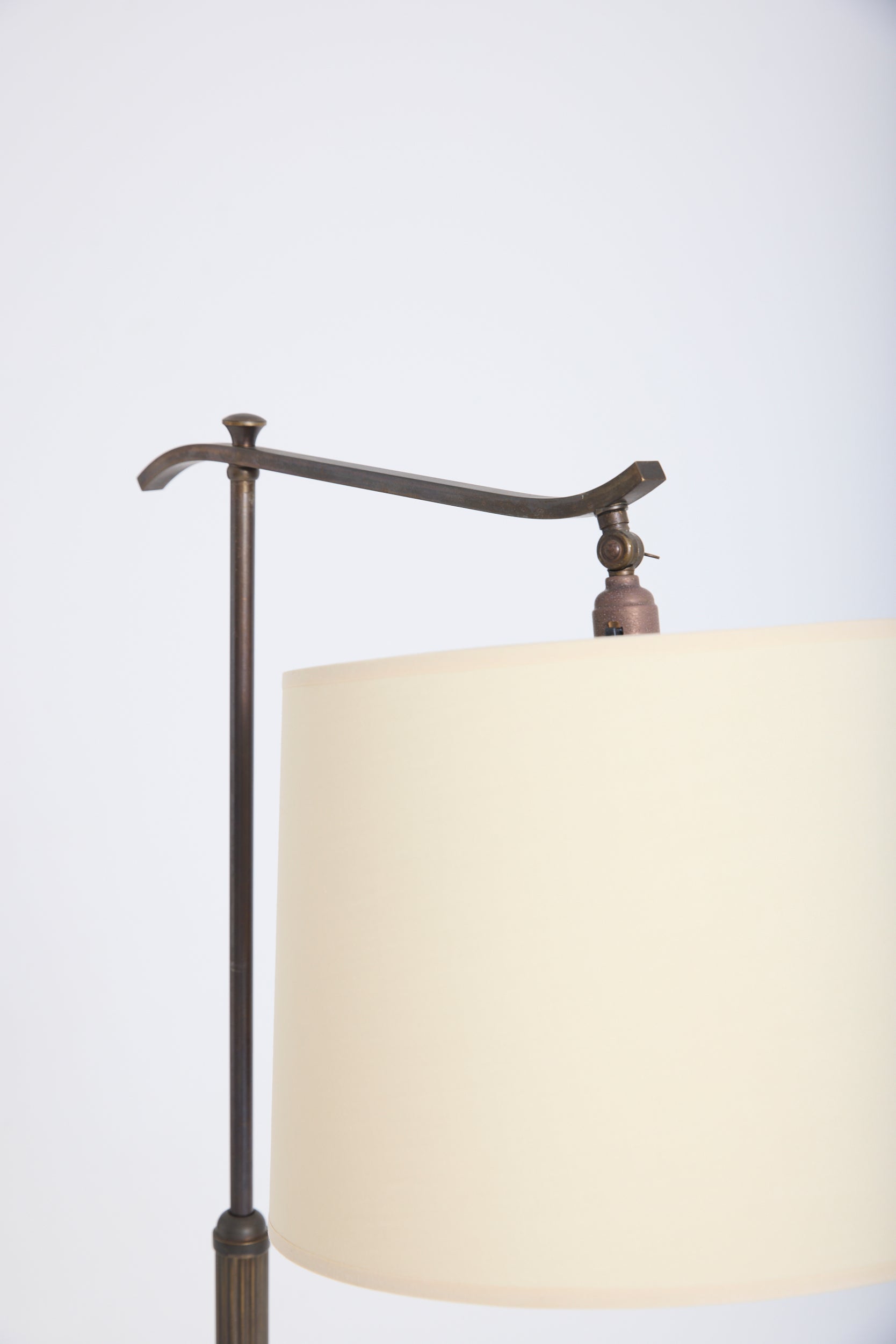 Art Deco Brass Reading Floor Lamp