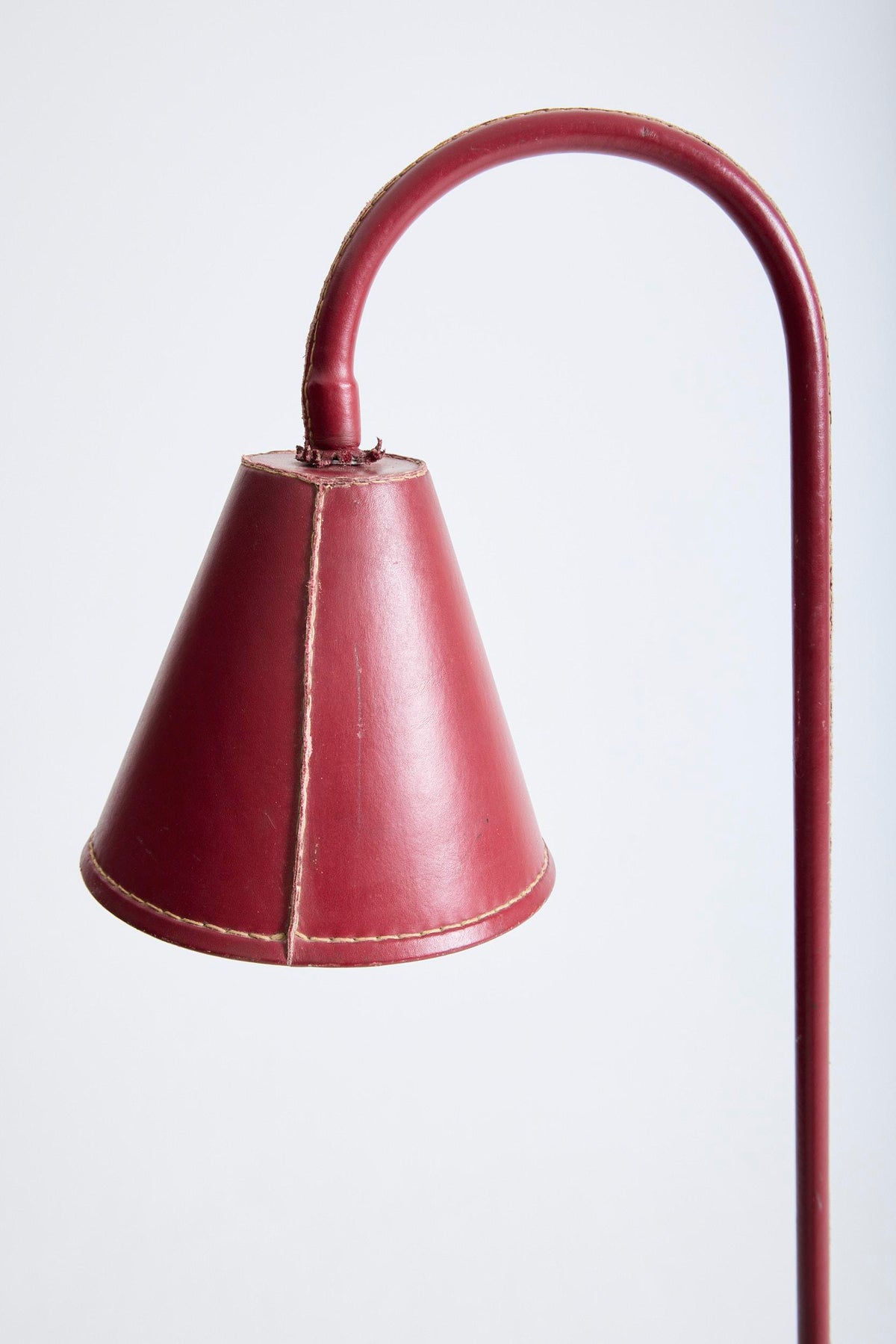 Red Leather Reading Floor Lamp by Valentí