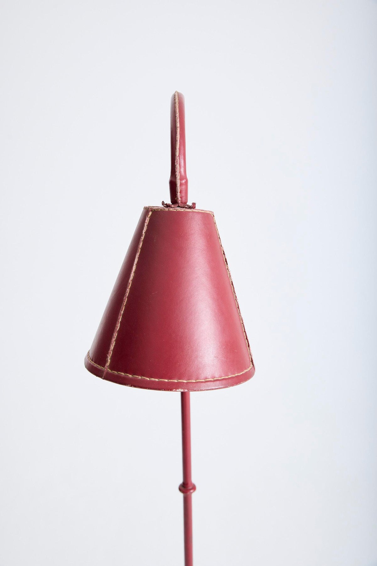 Red Leather Reading Floor Lamp by Valentí