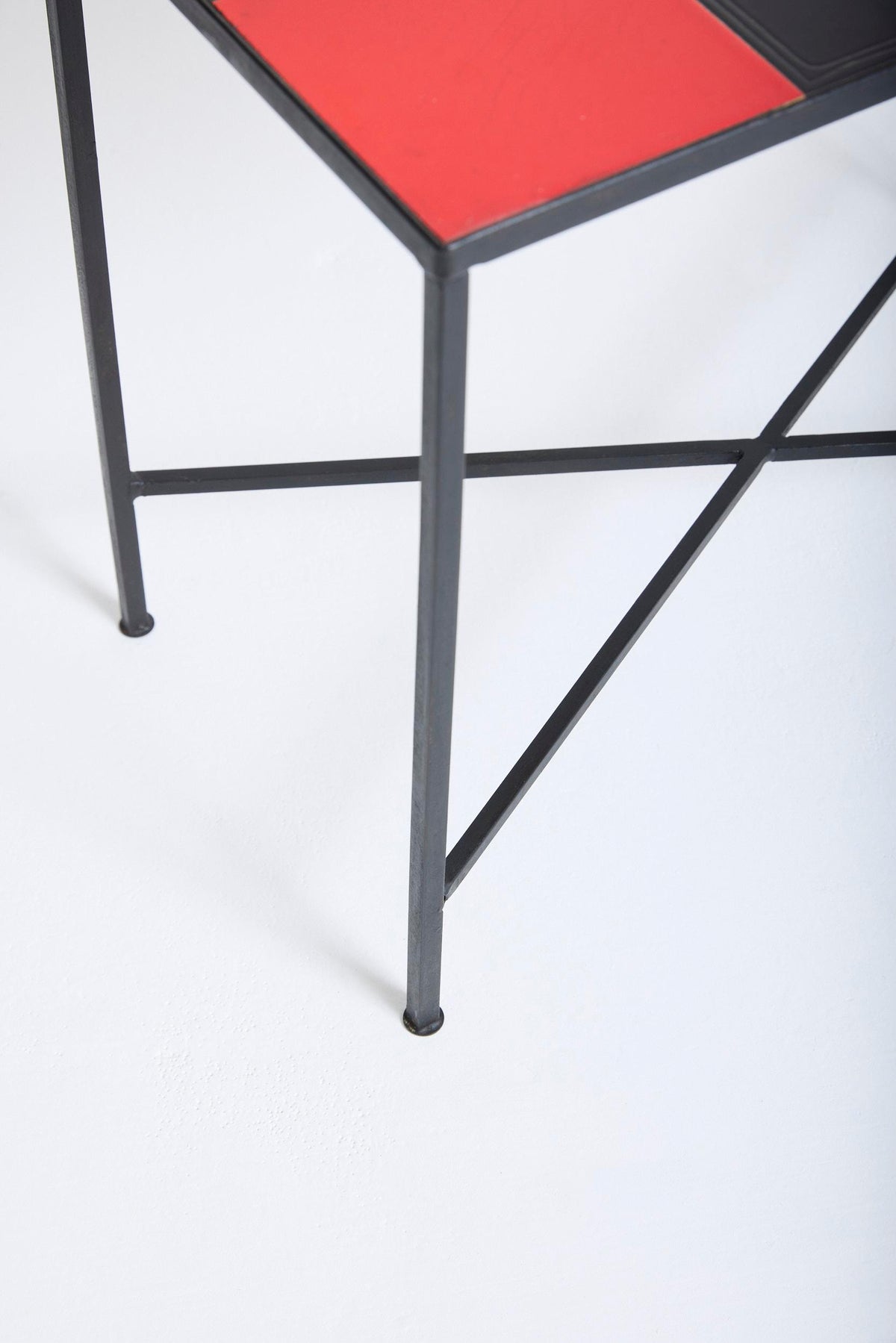 Ceramic Top Side Table att. to Les Frères Cloutiers