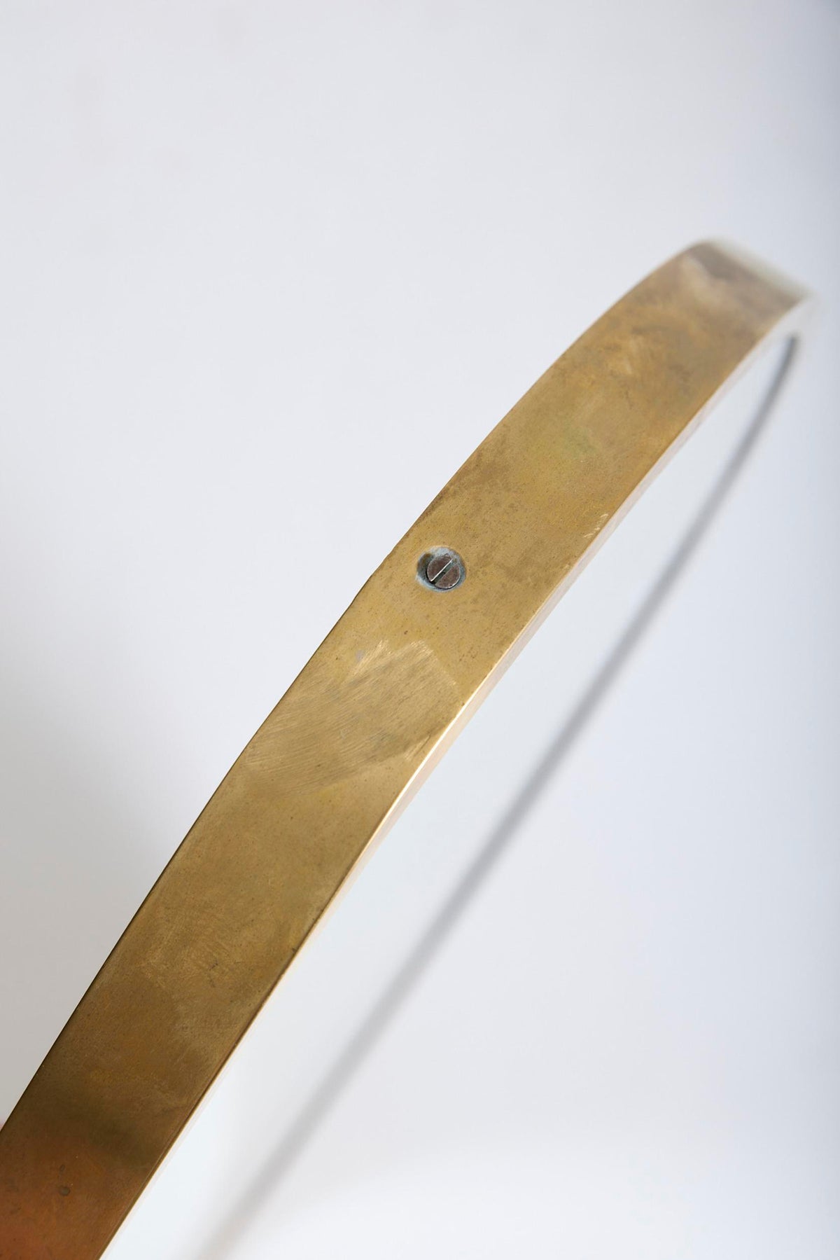 Pair of Oval Brass Mirrors