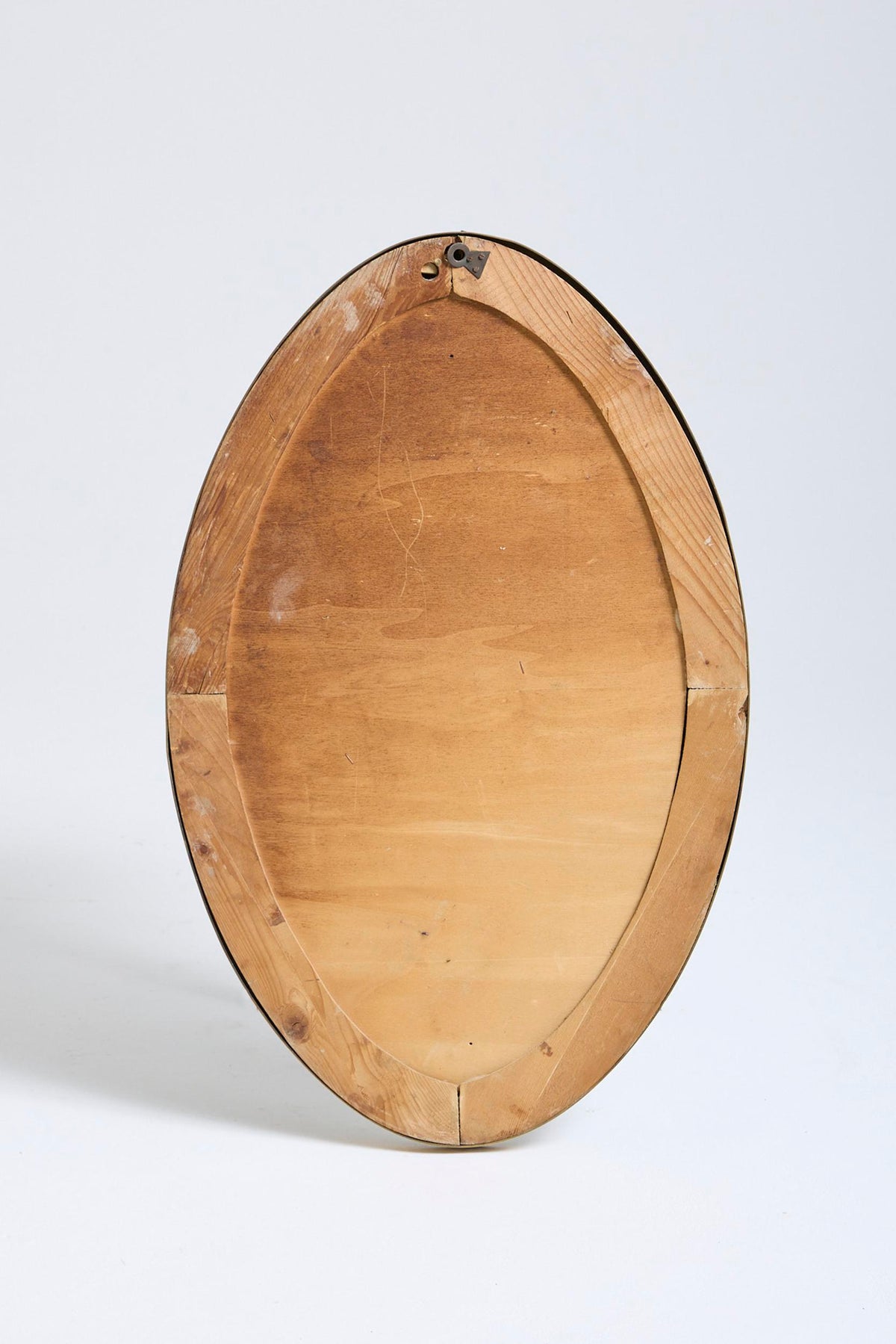 Pair of Oval Brass Mirrors
