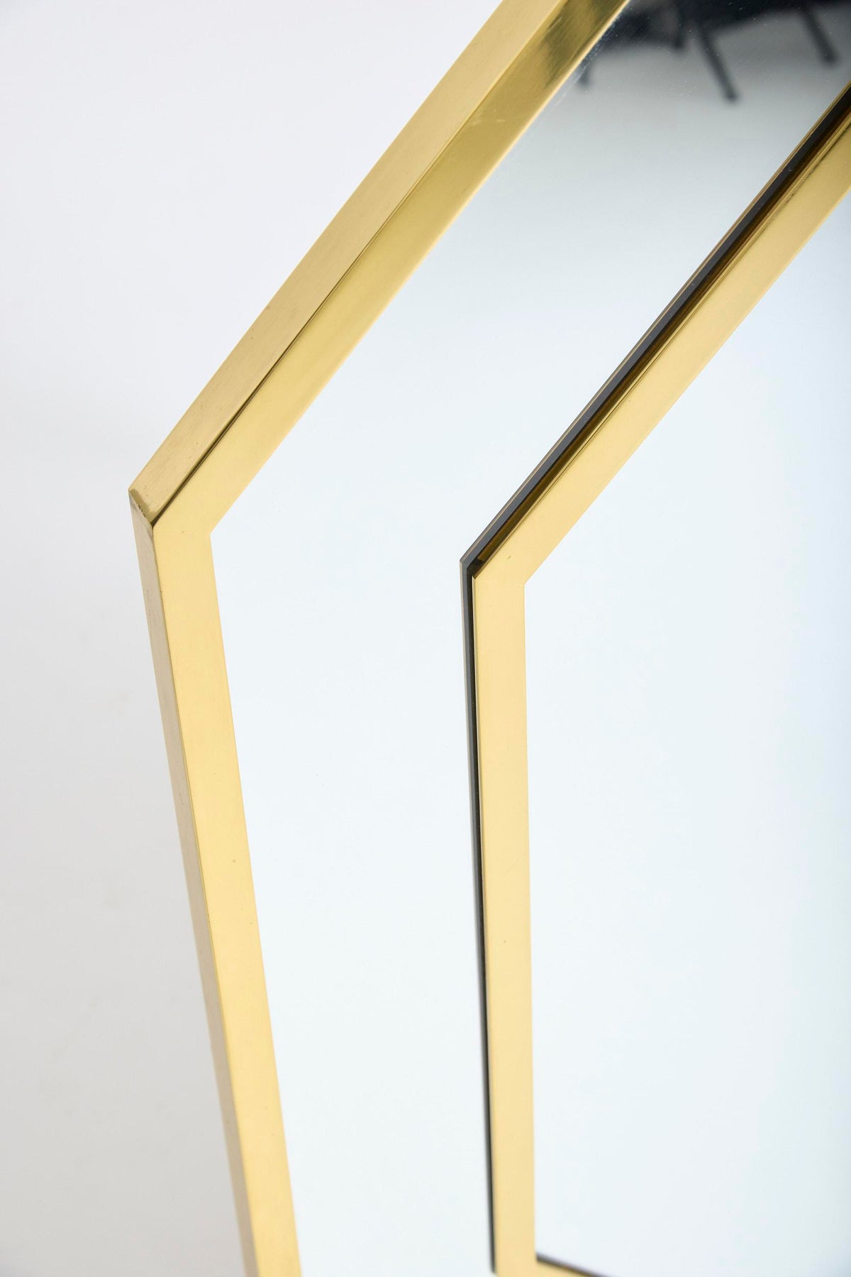 Very Large Octagonal Brass Mirror