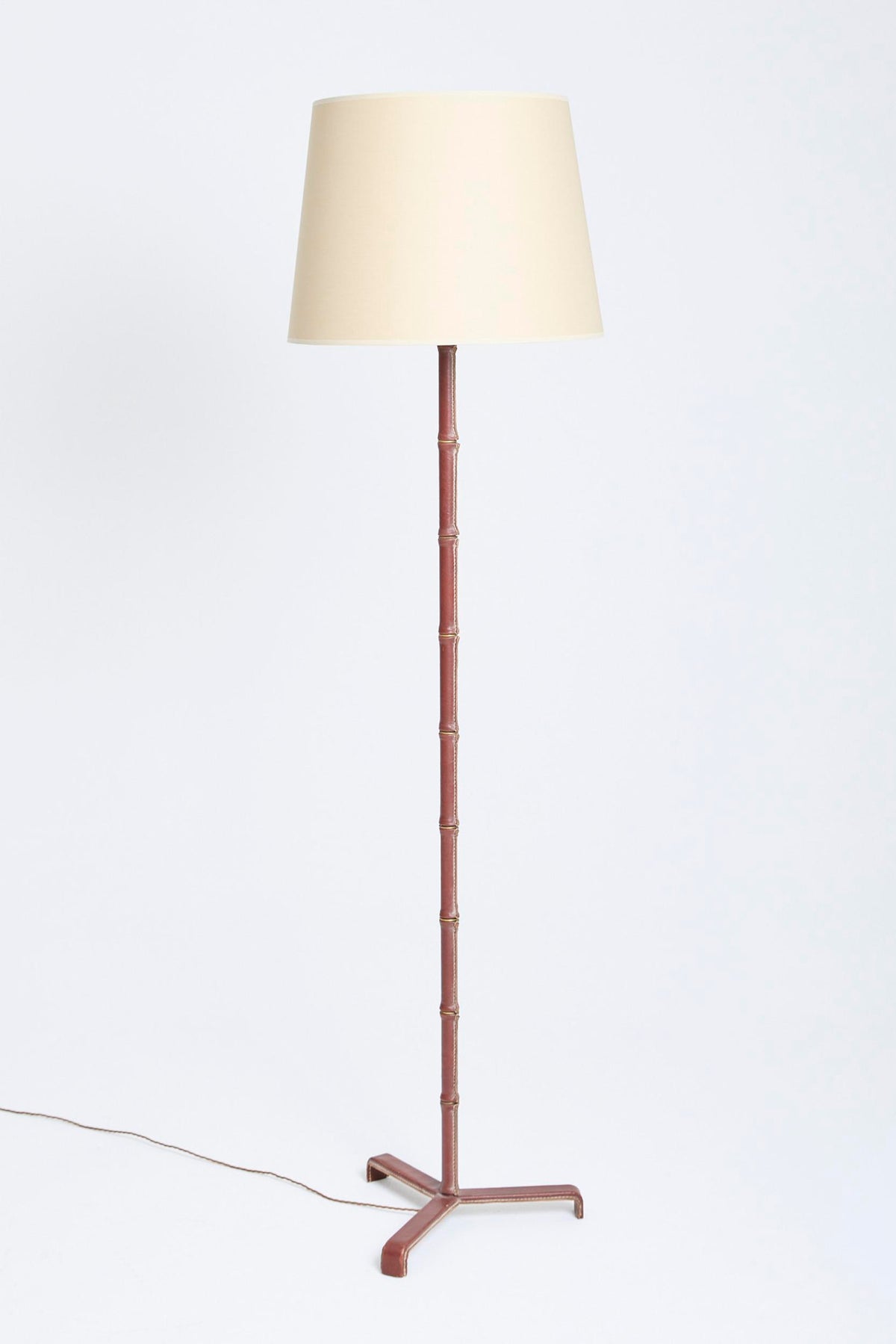 Brown Leather Floor Lamp