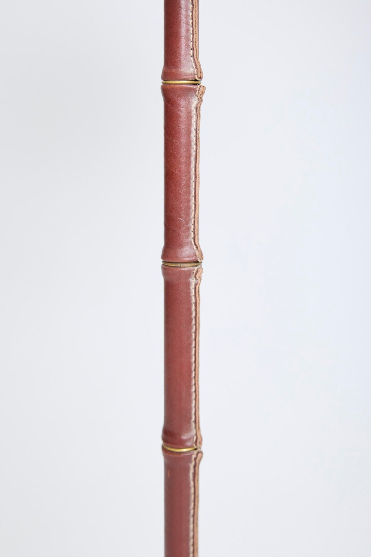 Brown Leather Floor Lamp