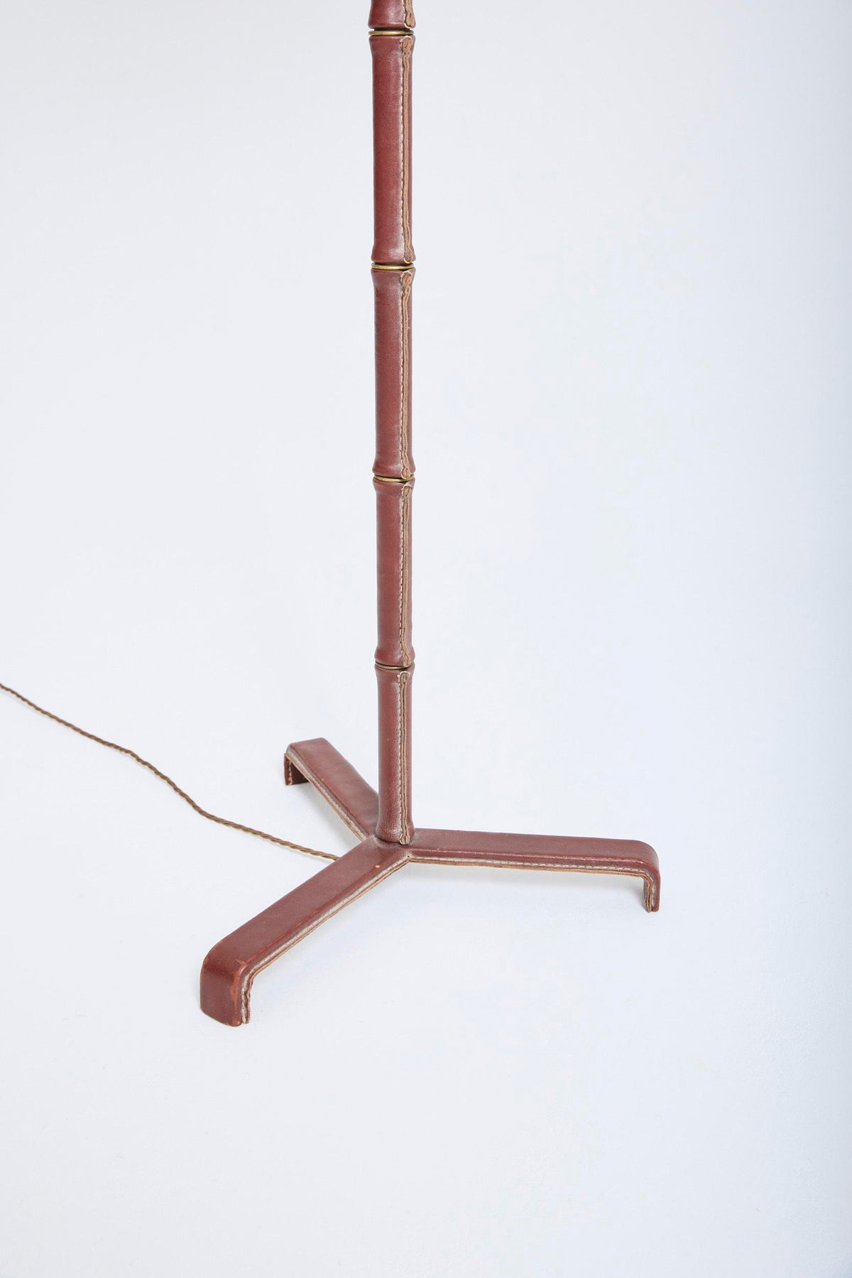 Brown Leather Floor Lamp