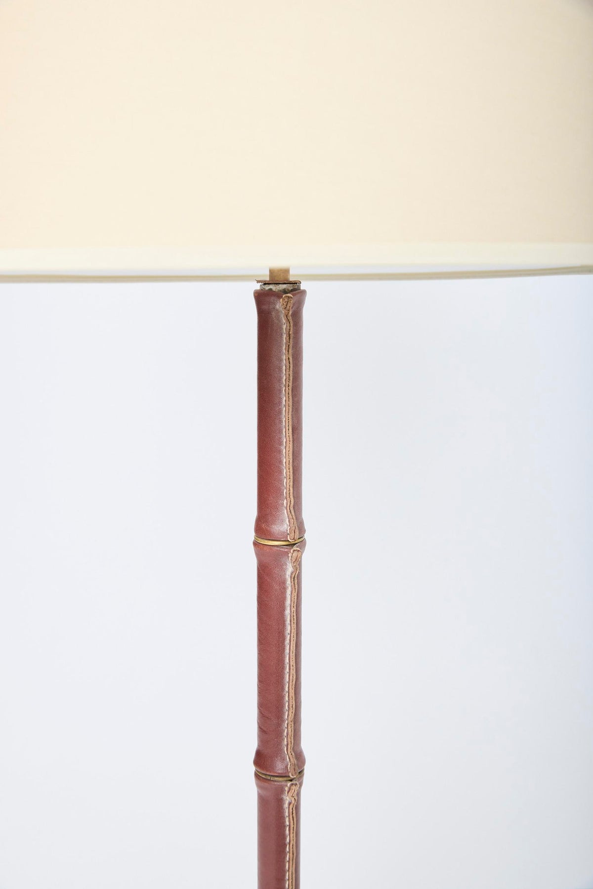 Brown Leather Floor Lamp