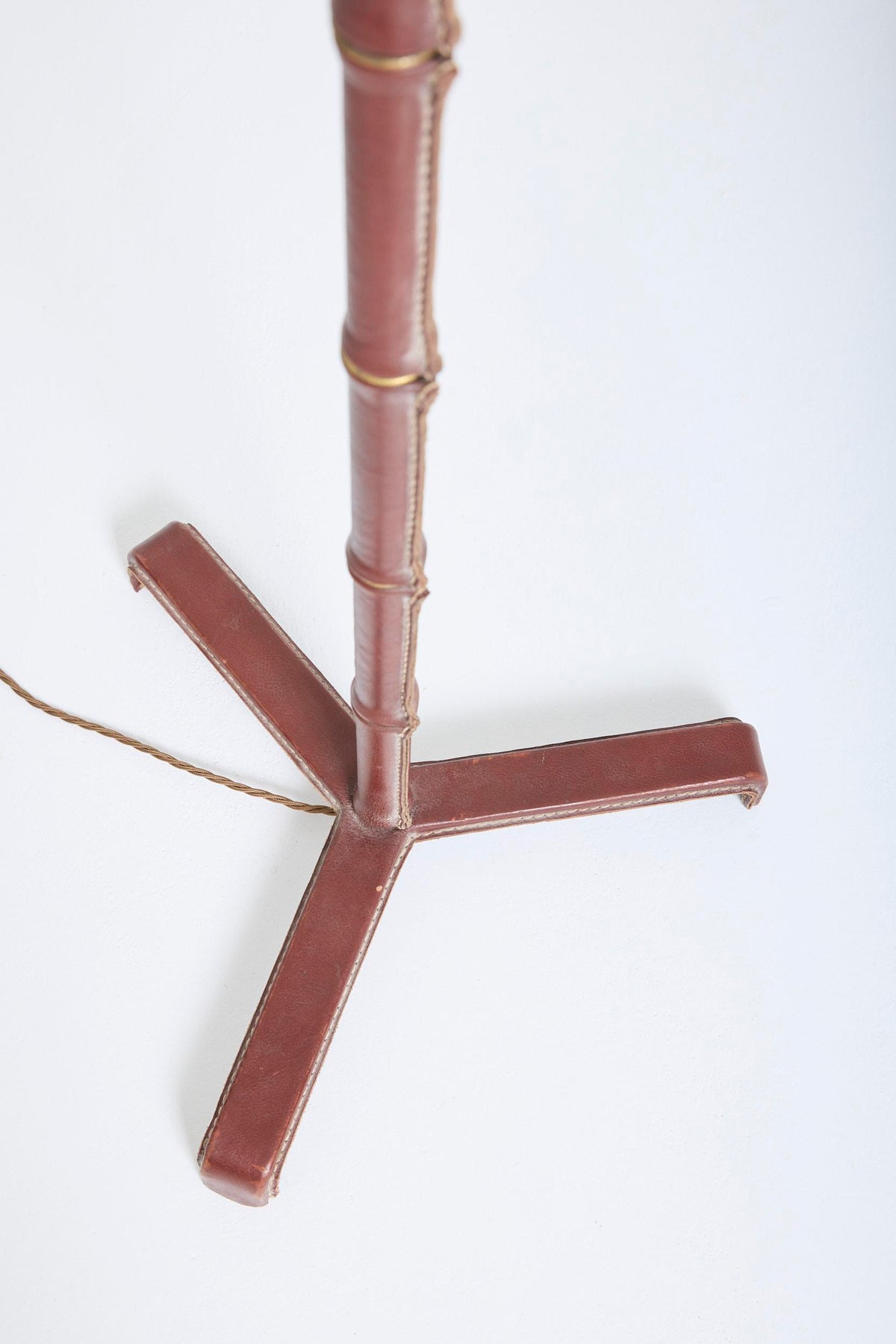 Brown Leather Floor Lamp