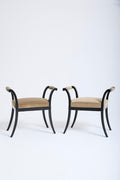 Pair of 1940s Ebonised Stools