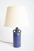 Blue Glazed Stoneware Table Lamp