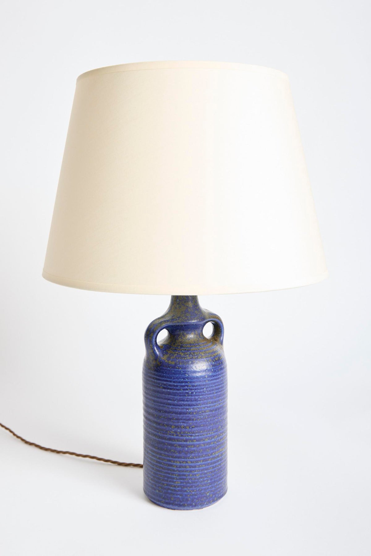 Blue Glazed Stoneware Table Lamp
