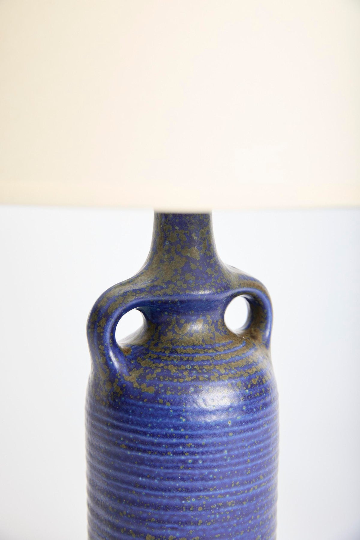 Blue Glazed Stoneware Table Lamp
