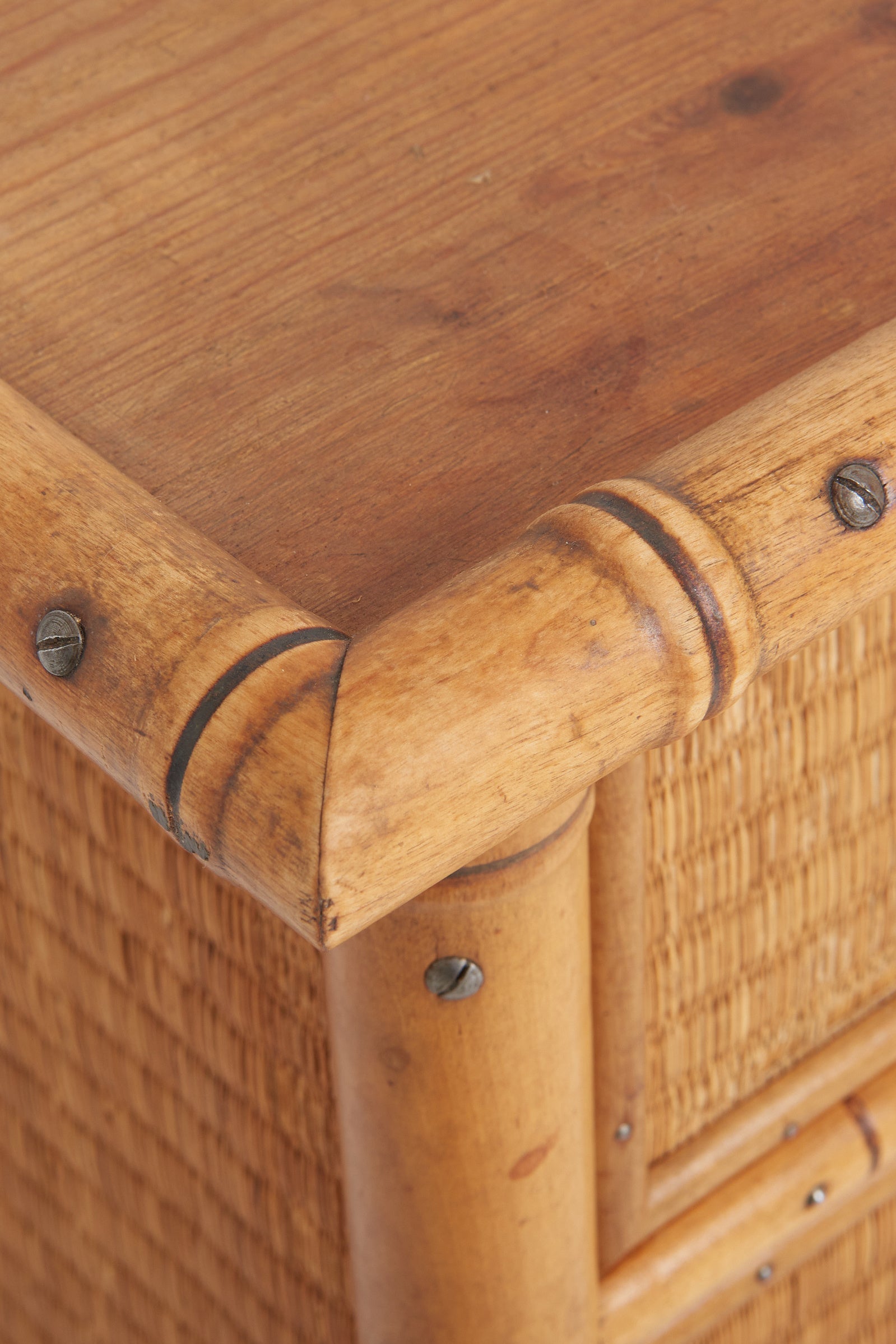 Faux Bamboo and Rattan Chest of Drawers by Bodafors