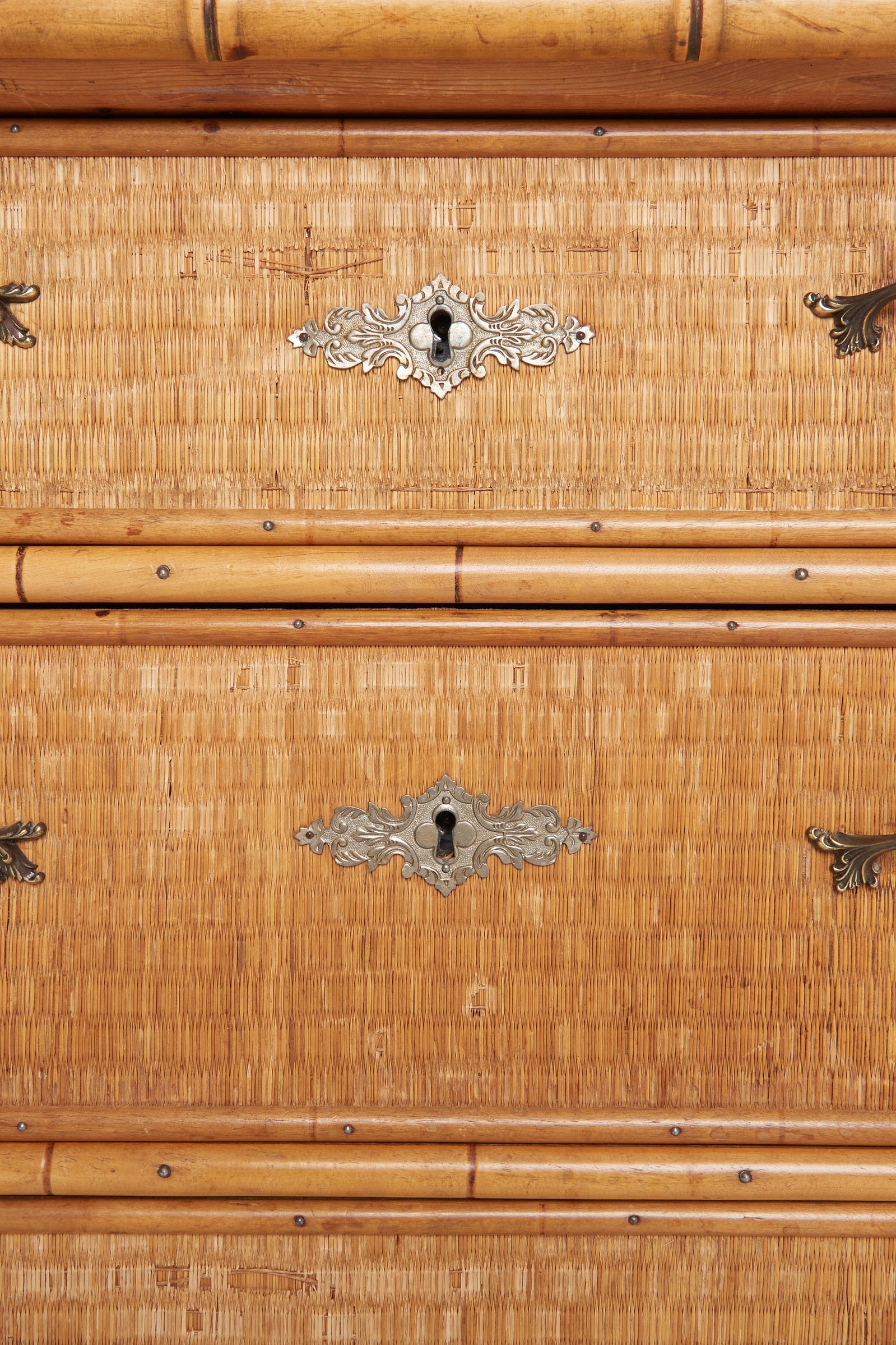 Faux Bamboo and Rattan Chest of Drawers by Bodafors