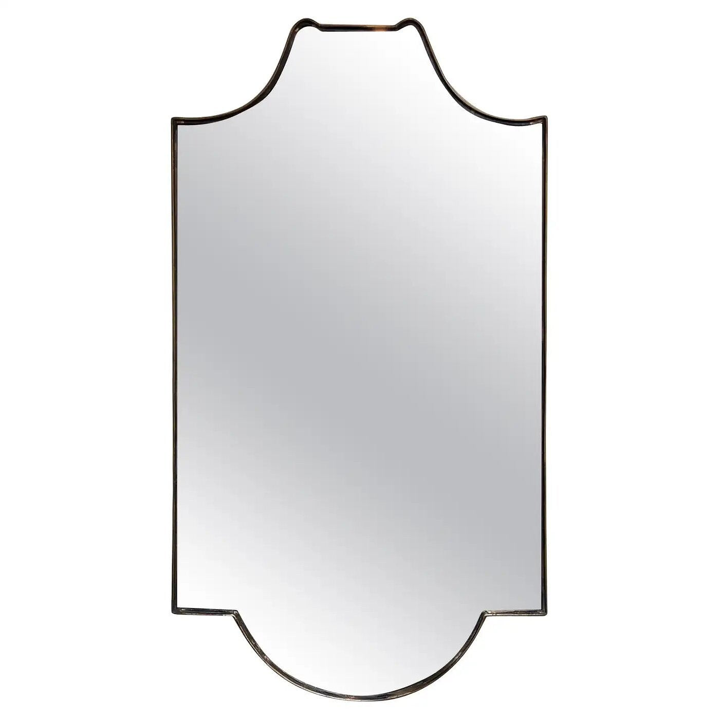 8941- Brass Shield Mirror