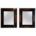 9079- Pair of Italian Walnut Mirrors