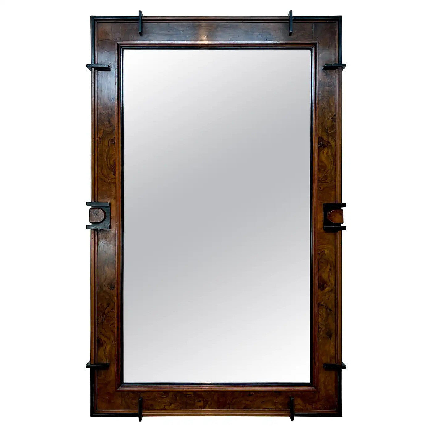 9762- Art Deco Walnut Mirror