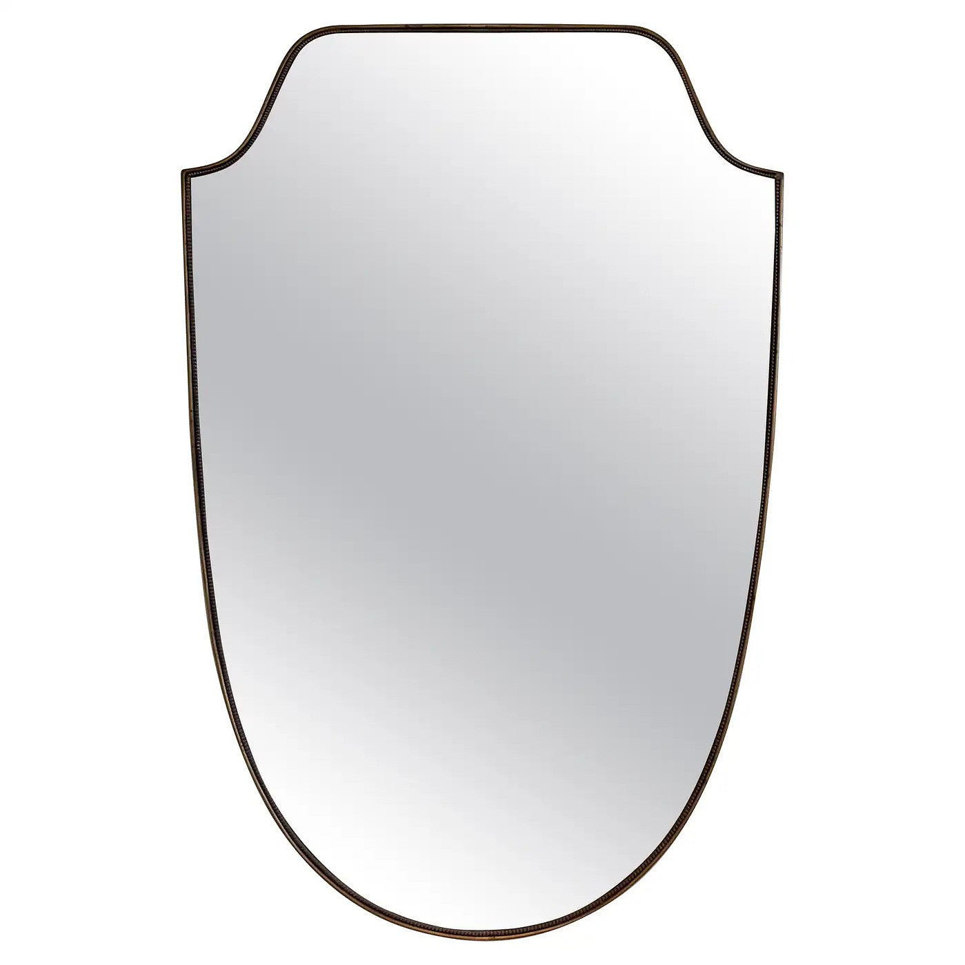 10044- Brass Shield Mirror