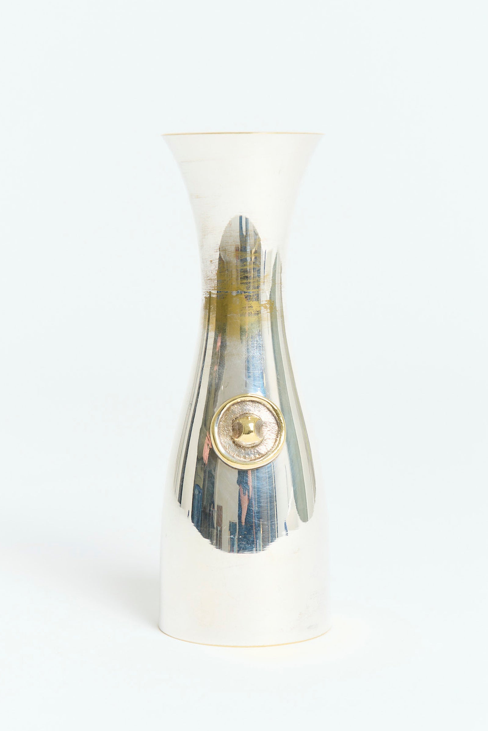 5055- Silvered Vase by Teghini Firenze