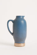 5076- Silver Mounted Blue Ceramic Jug