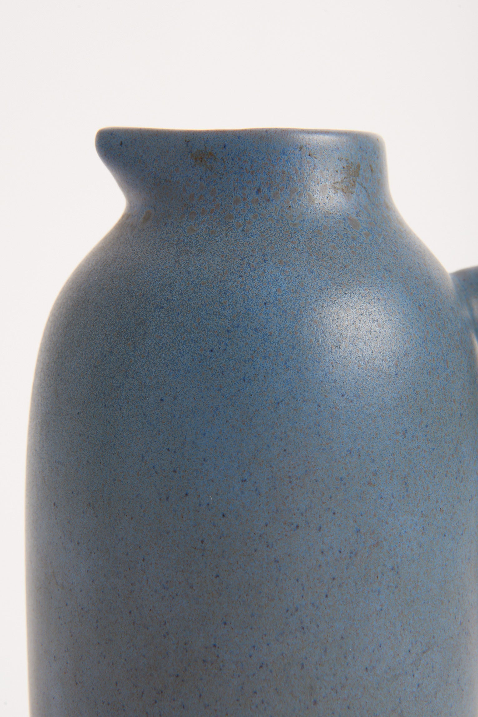 Silver Mounted Blue Ceramic Jug