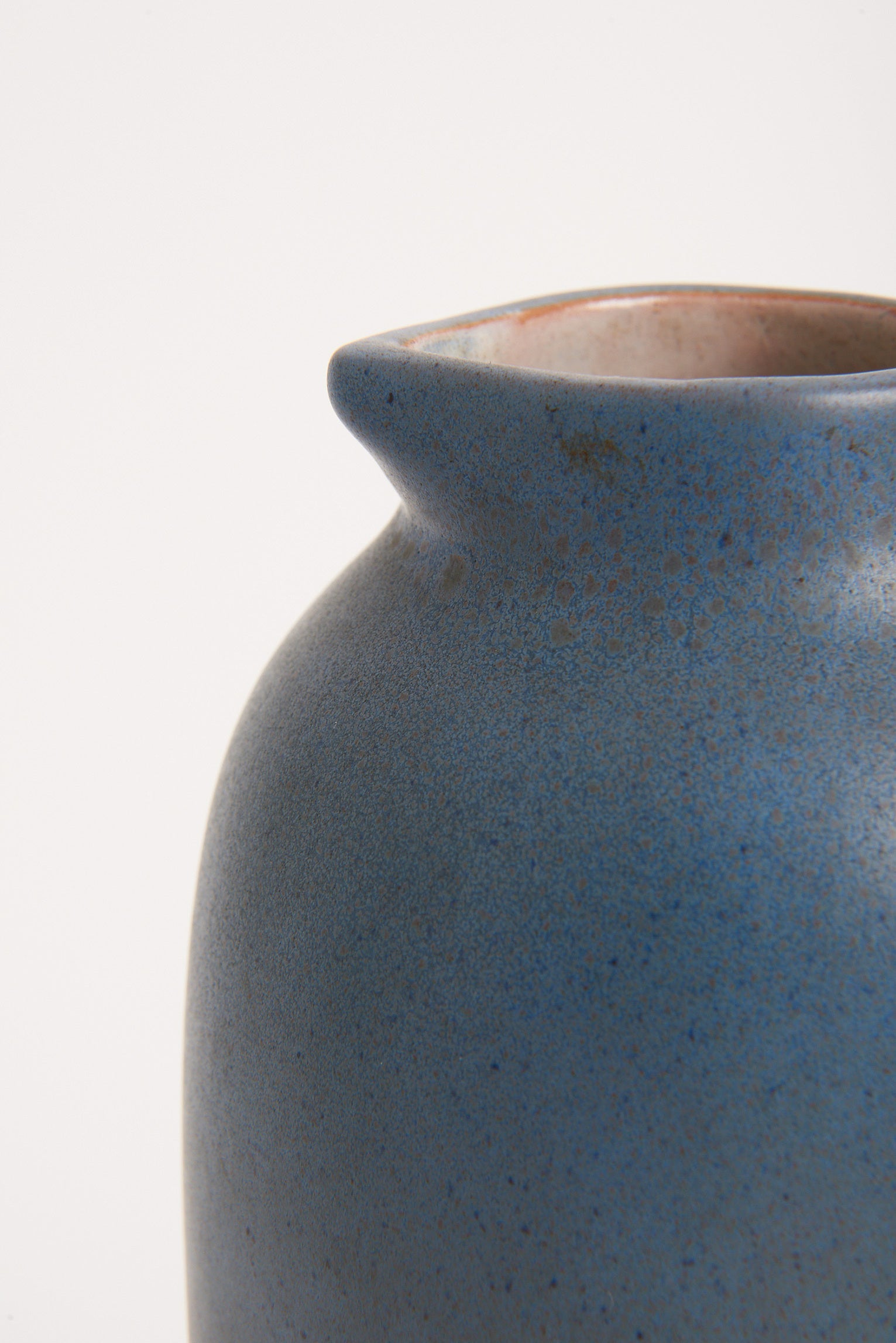 Silver Mounted Blue Ceramic Jug