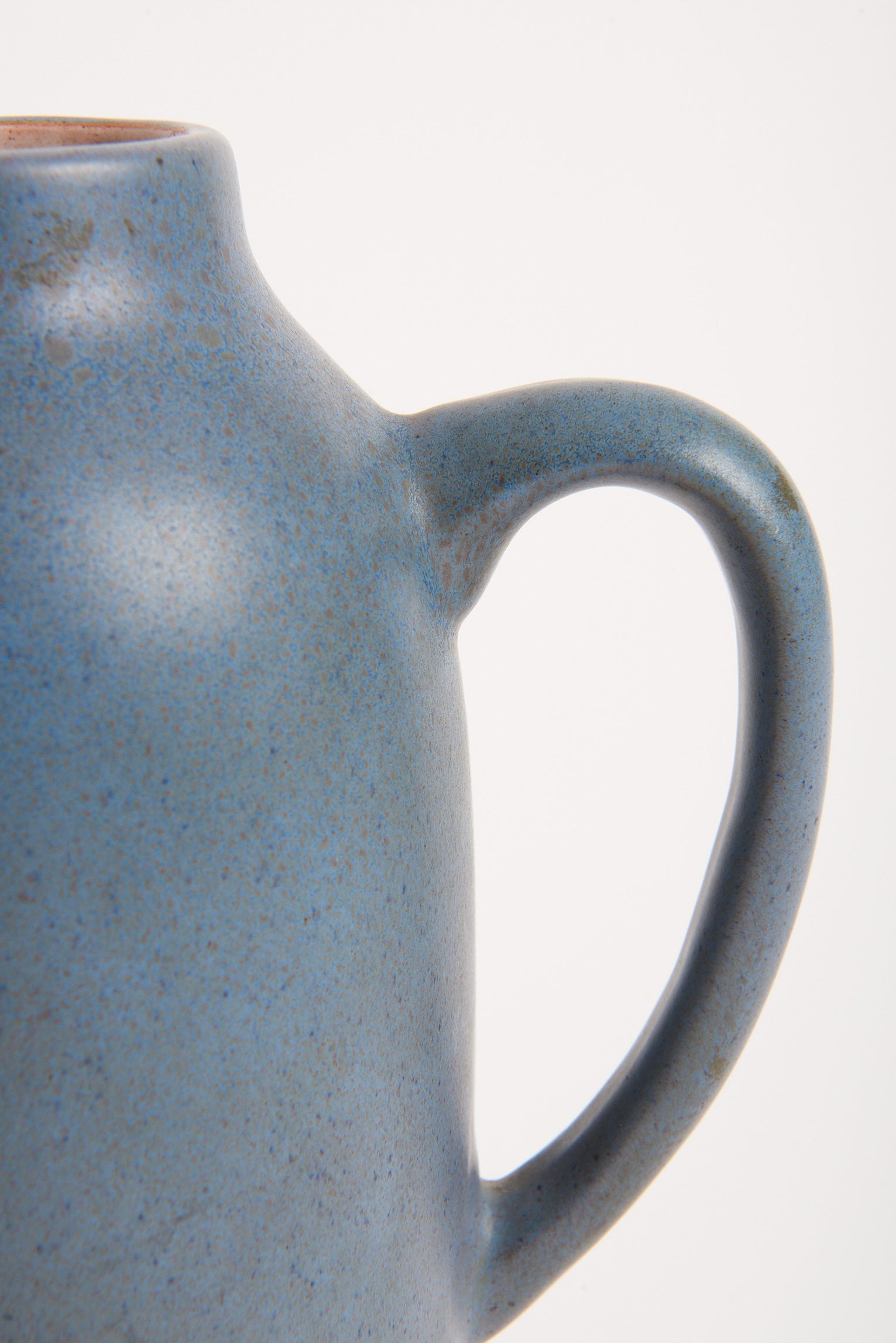 Silver Mounted Blue Ceramic Jug