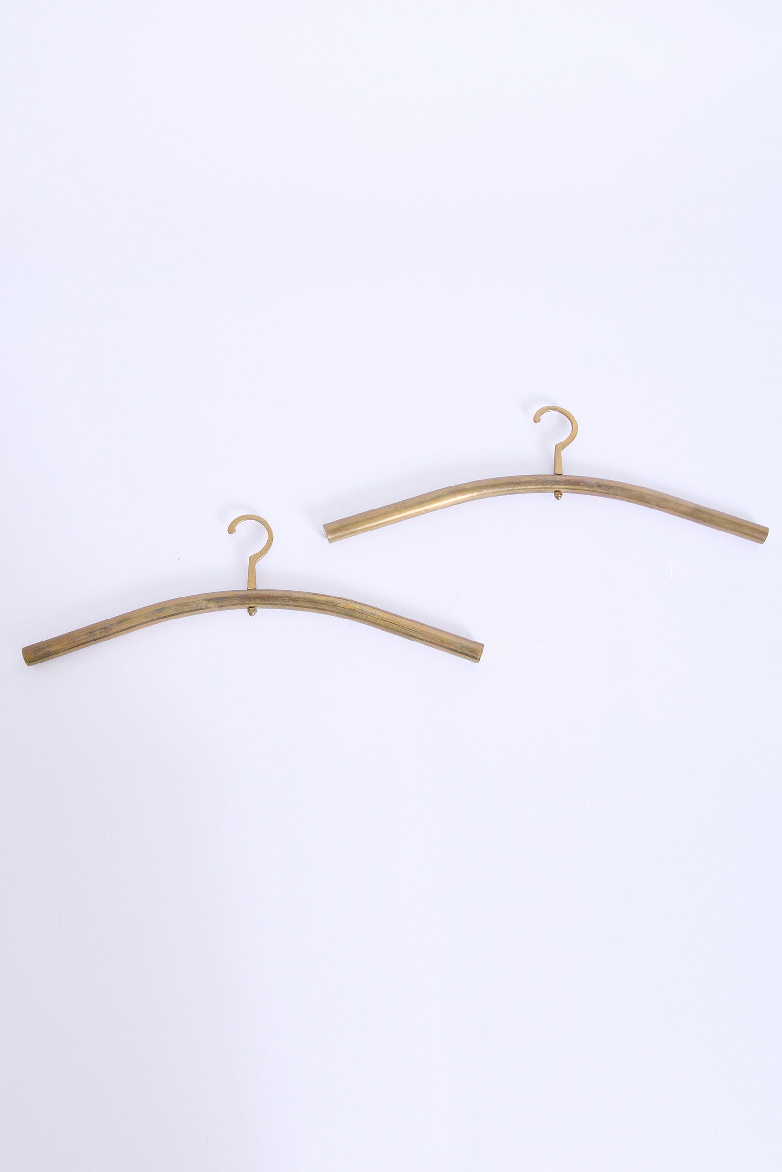 Brass Coat Rack and Hangers