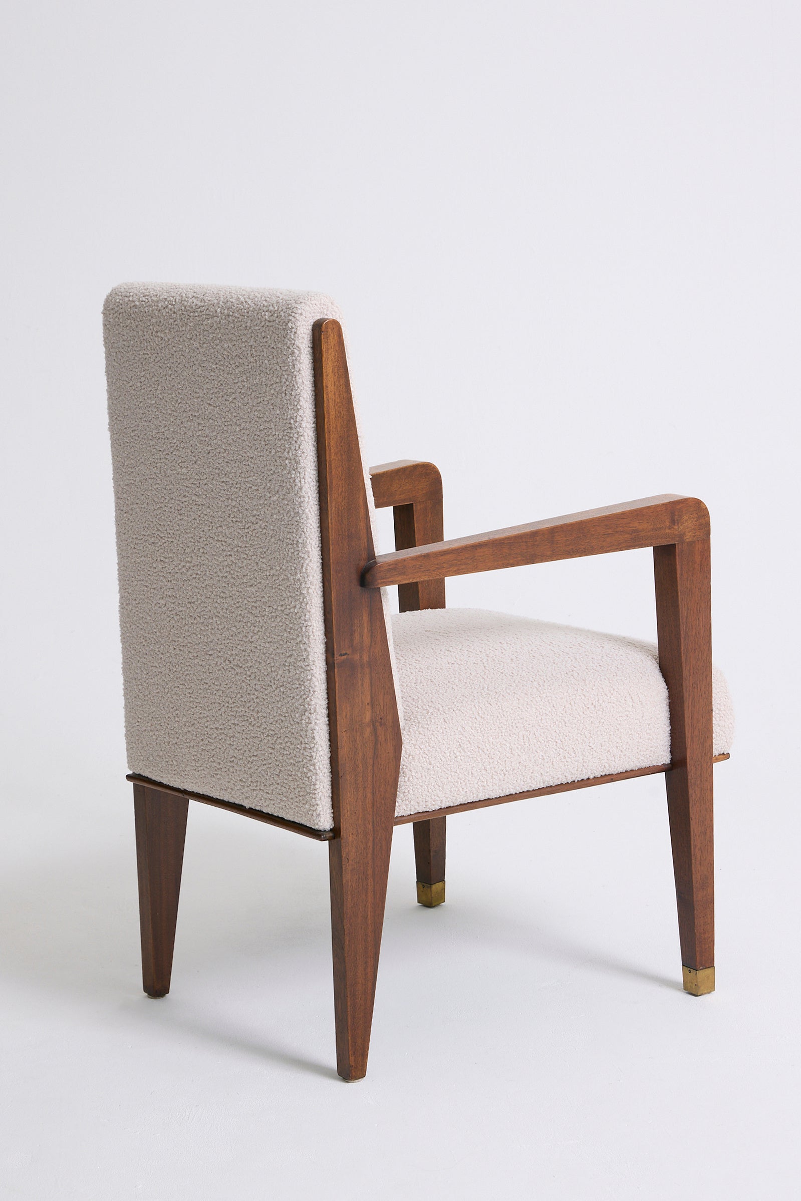 Modernist Mahogany Armchair by Maurice Jallot