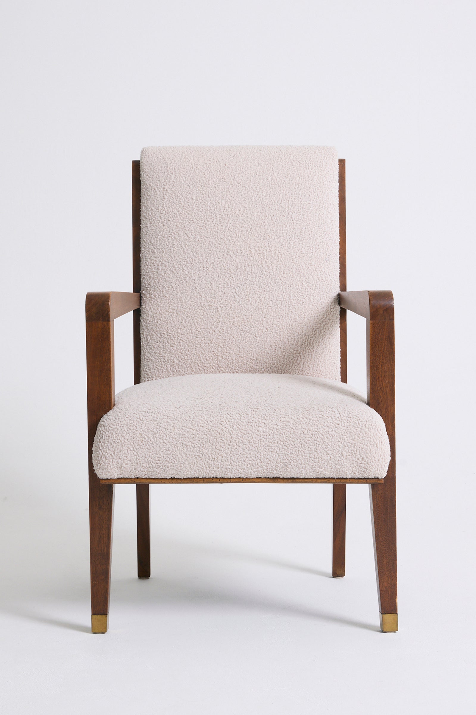 Modernist Mahogany Armchair by Maurice Jallot